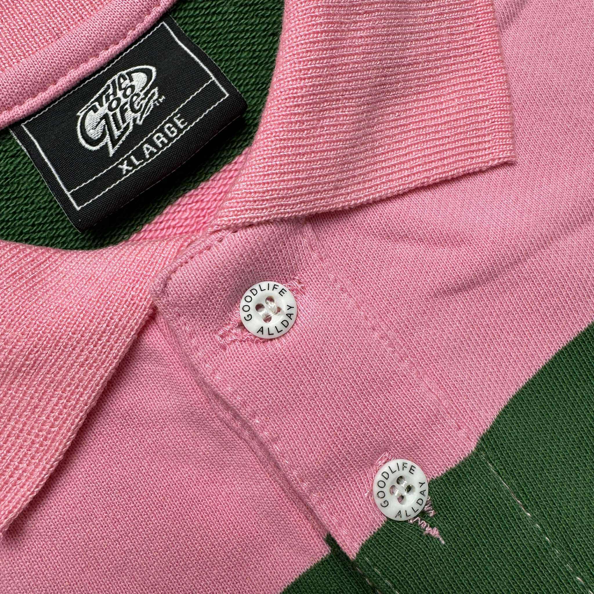 STRIPES (PINK/GREEN) POLO SHIRT