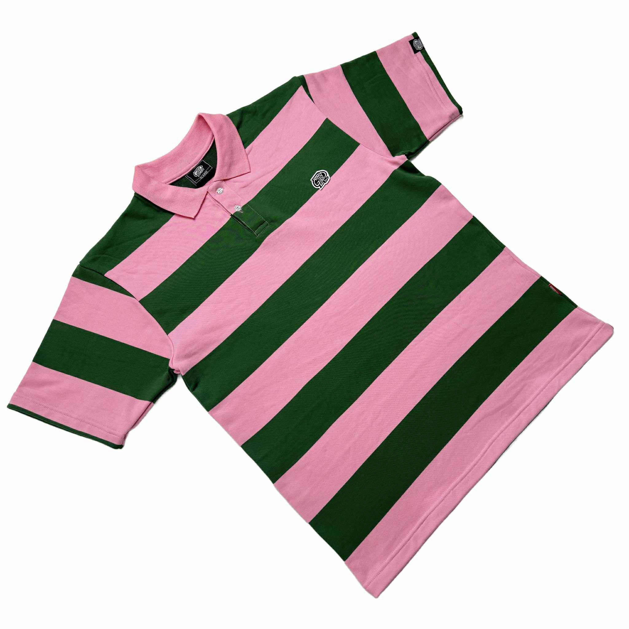 STRIPES (PINK/GREEN) POLO SHIRT