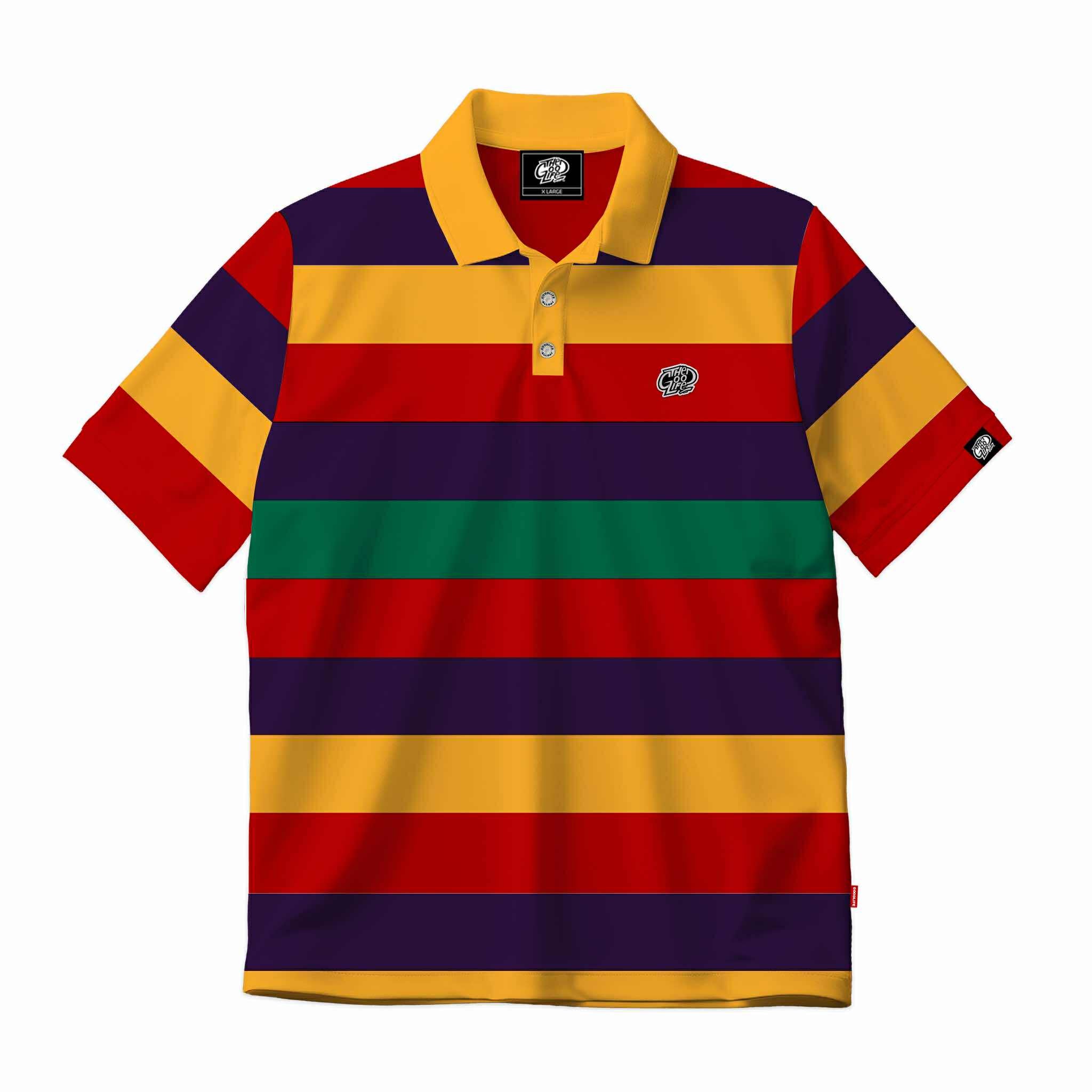 STRIPES (RAINBOW) POLO SHIRT