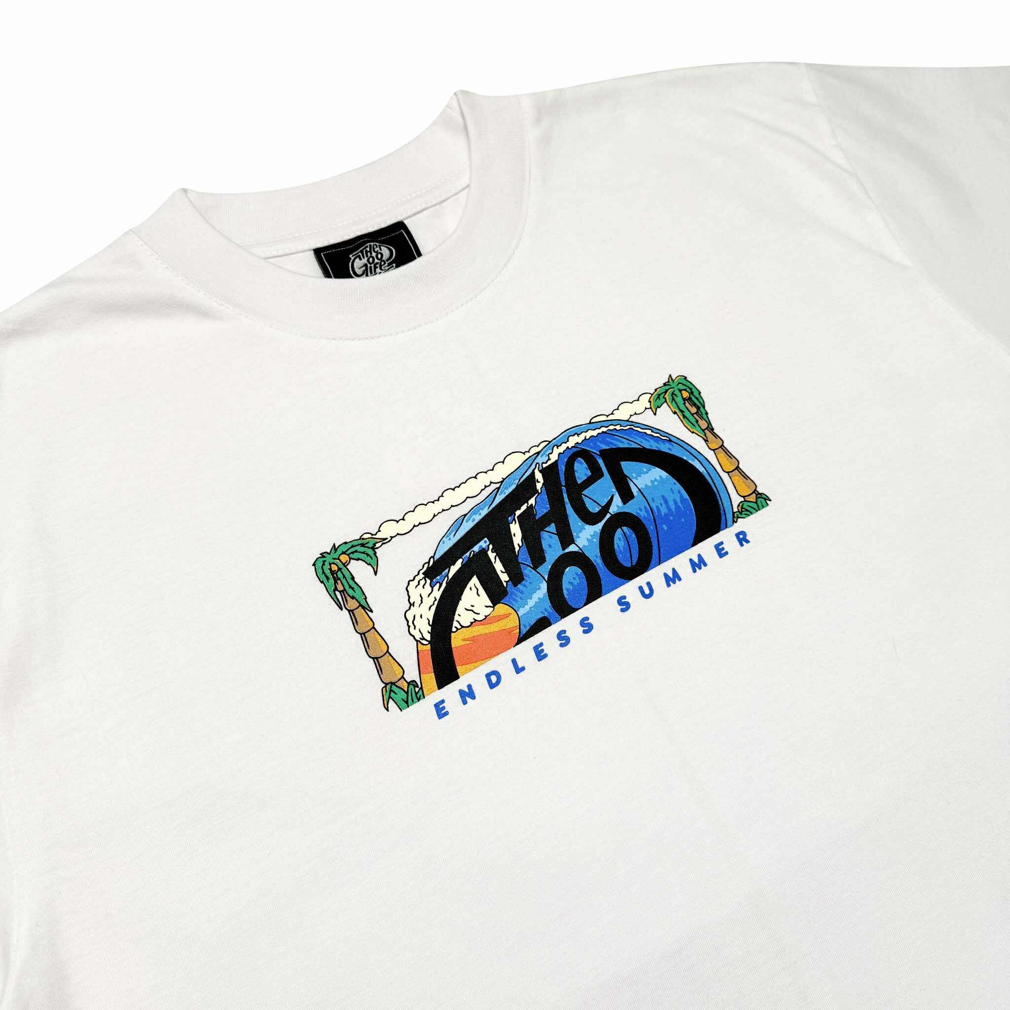 HALF LOGO SKULL SURF (WHITE) T-SHIRT