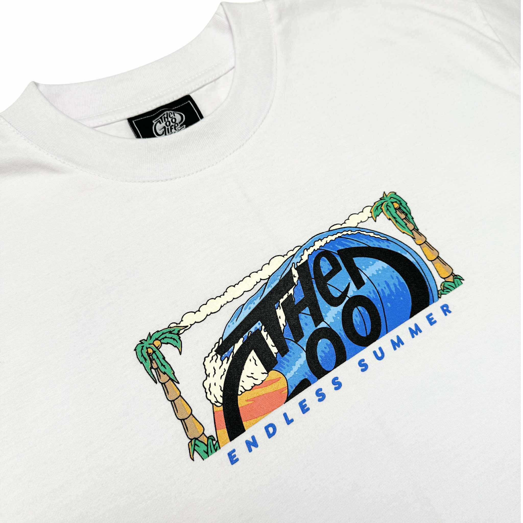 HALF LOGO SKULL SURF (WHITE) T-SHIRT