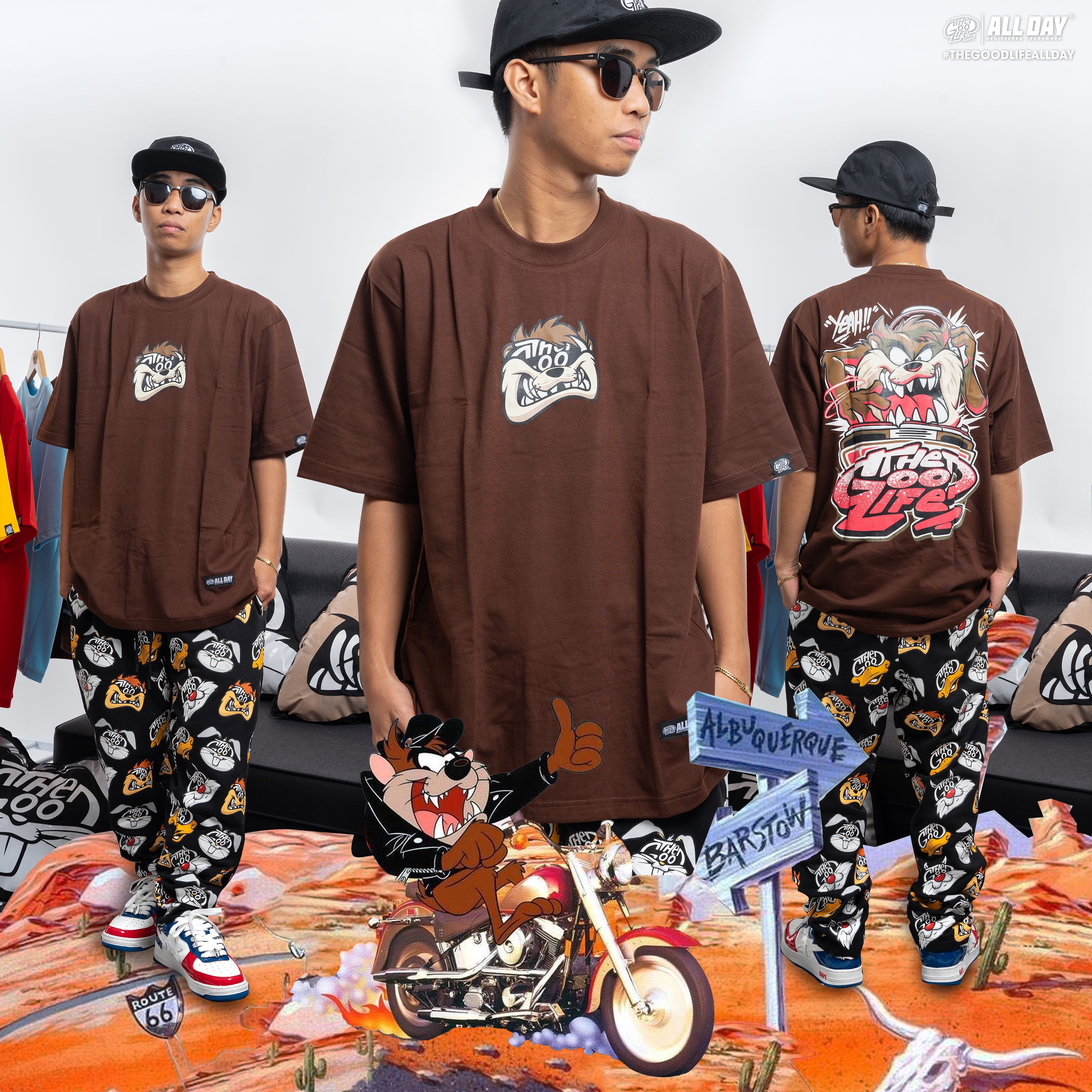 TAZZY (CHOCO BROWN) TEE - "TUNE SQUAD v1"