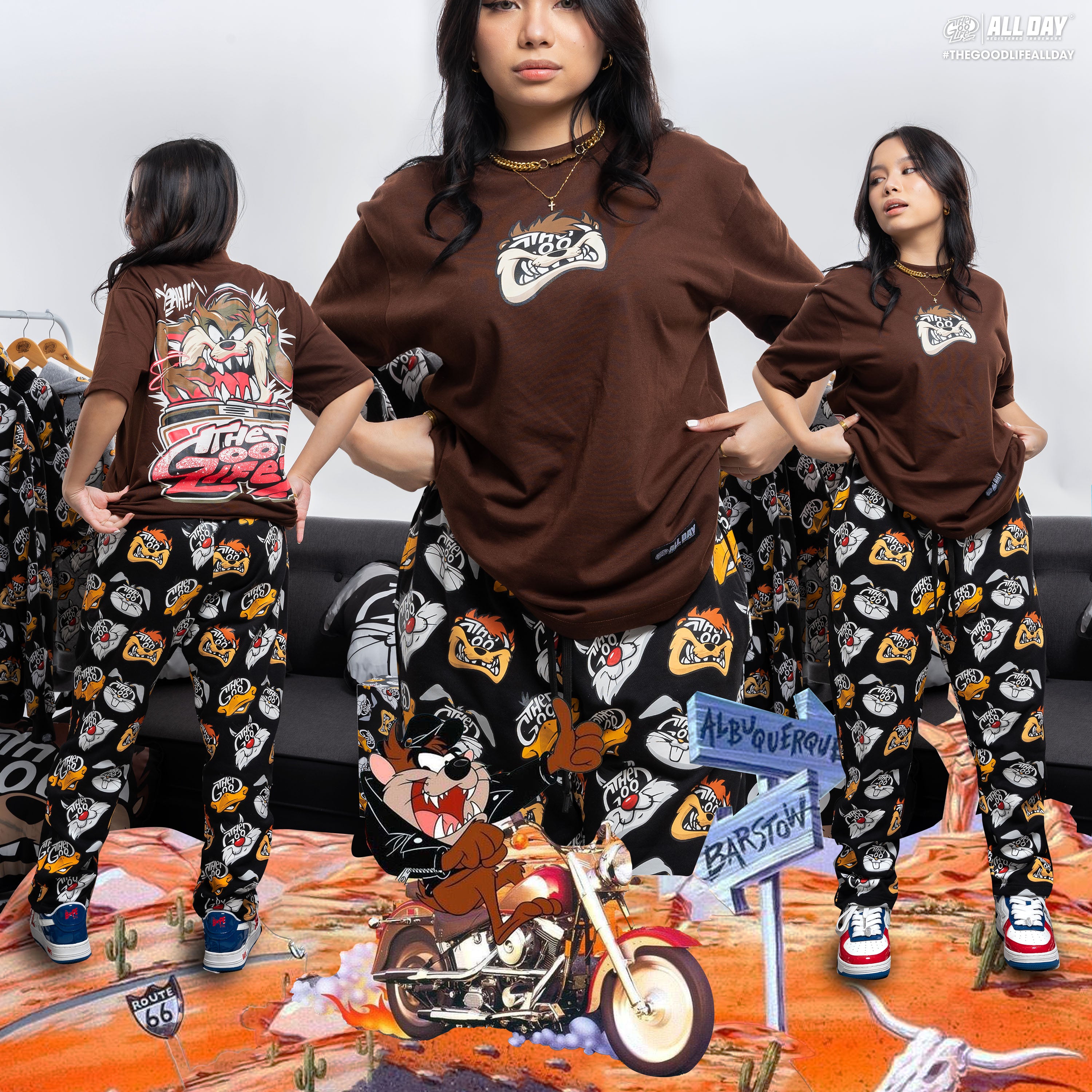 TAZZY (CHOCO BROWN) TEE - "TUNE SQUAD v1"