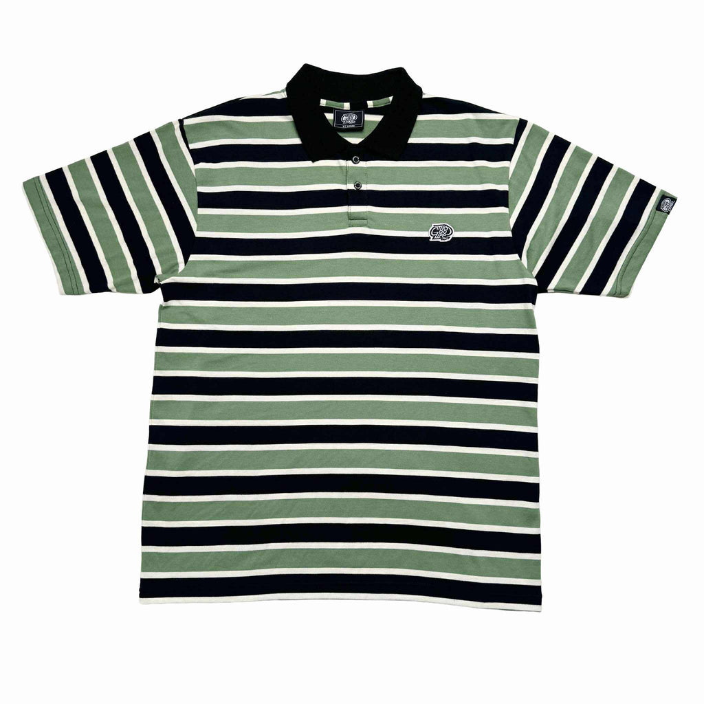 TRI-STRIPES (BLACK/BROWN) POLO SHIRT