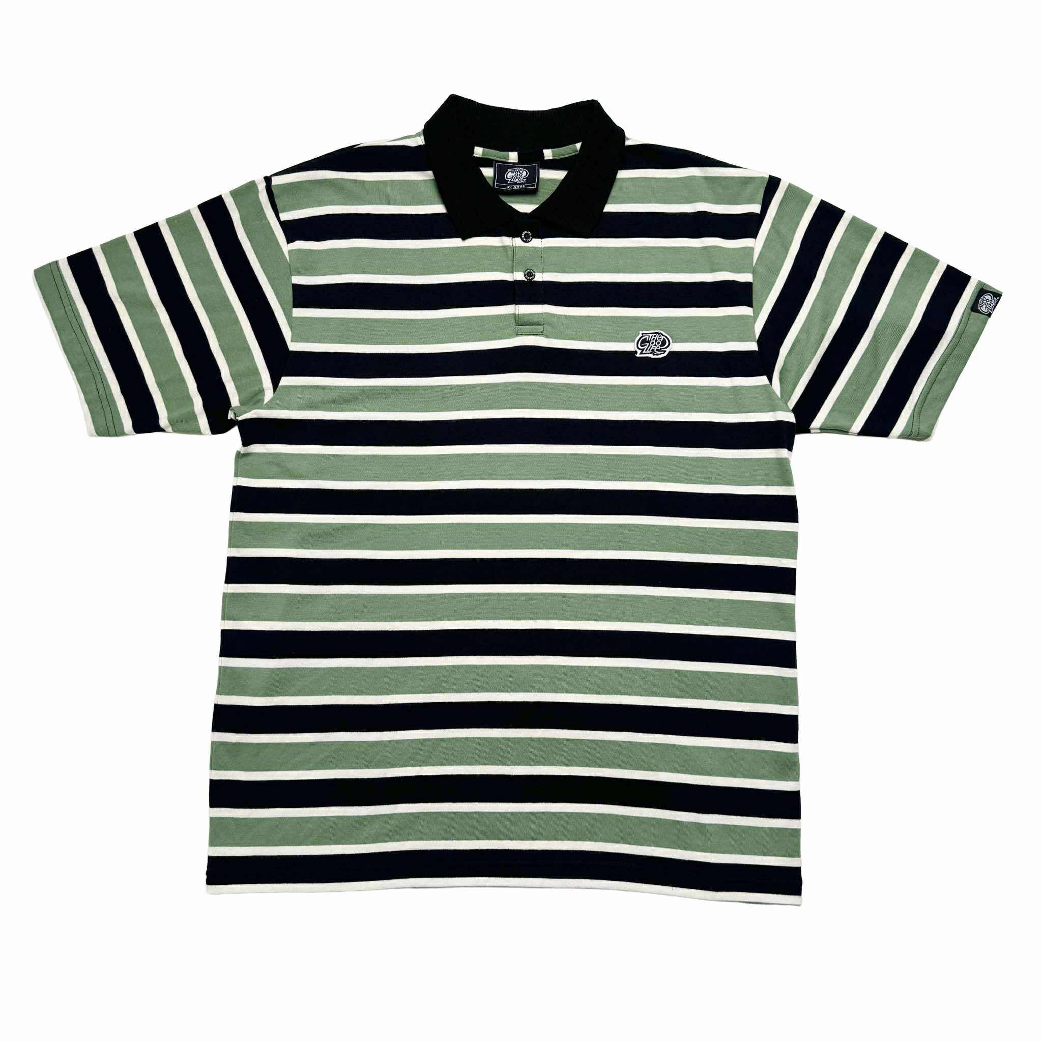 TRI-STRIPES (BLACK/BROWN) POLO SHIRT