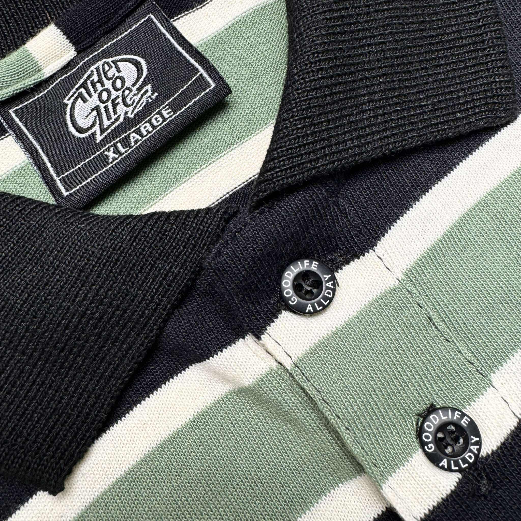 TRI-STRIPES (BLACK/BROWN) POLO SHIRT