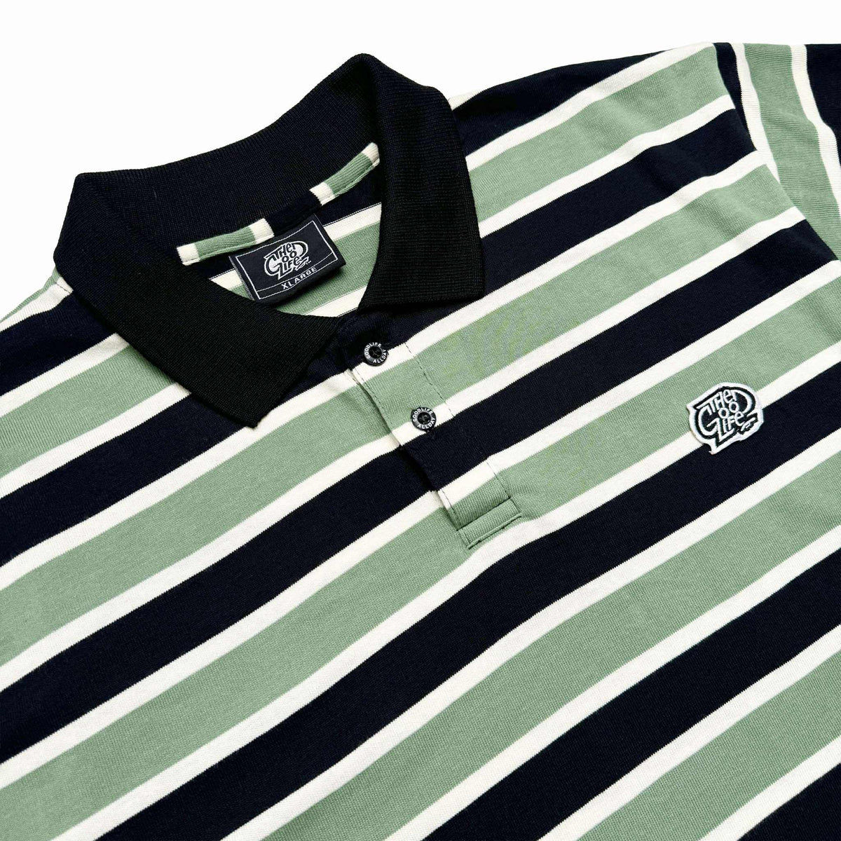 TRI-STRIPES (BLACK/BROWN) POLO SHIRT