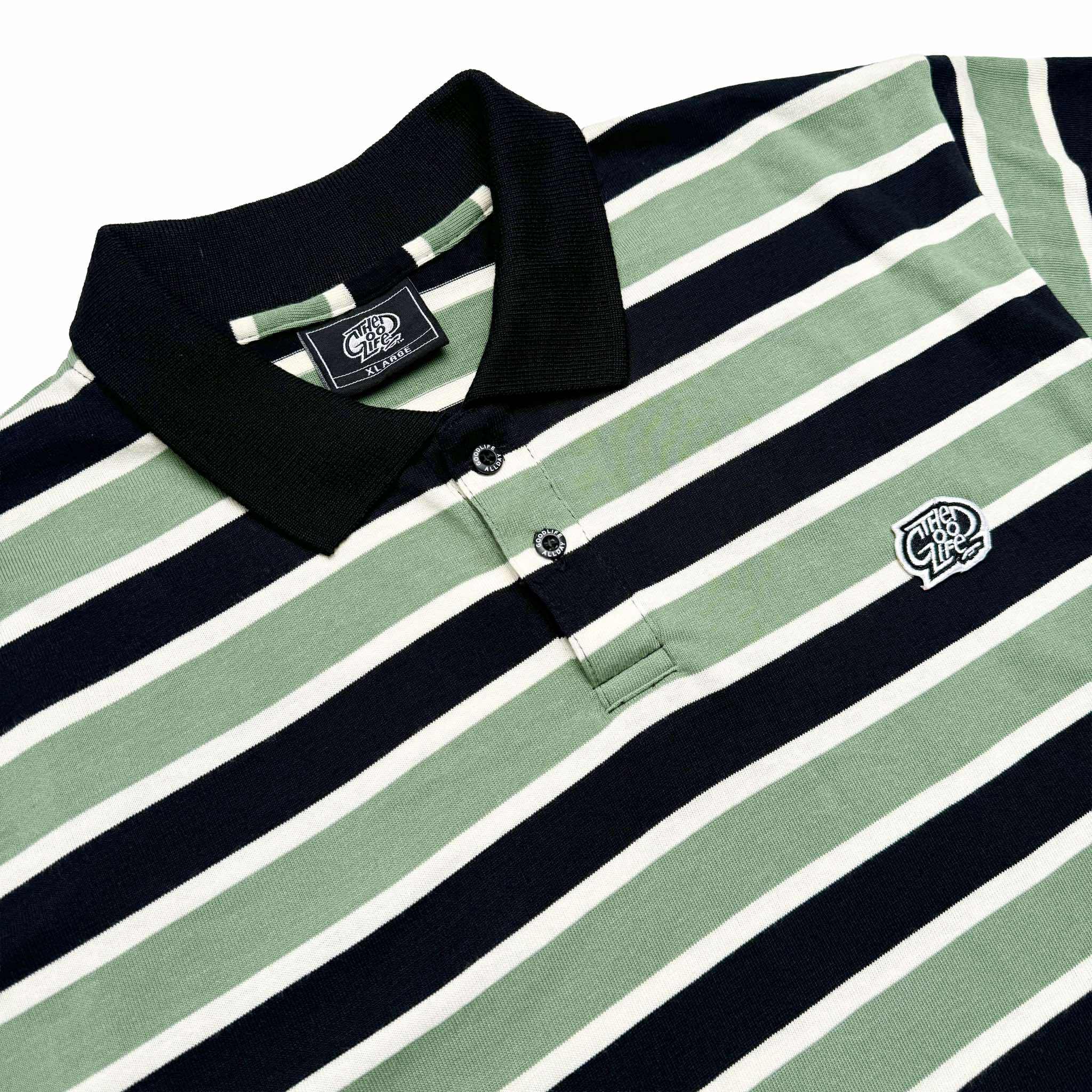TRI-STRIPES (BLACK/BROWN) POLO SHIRT