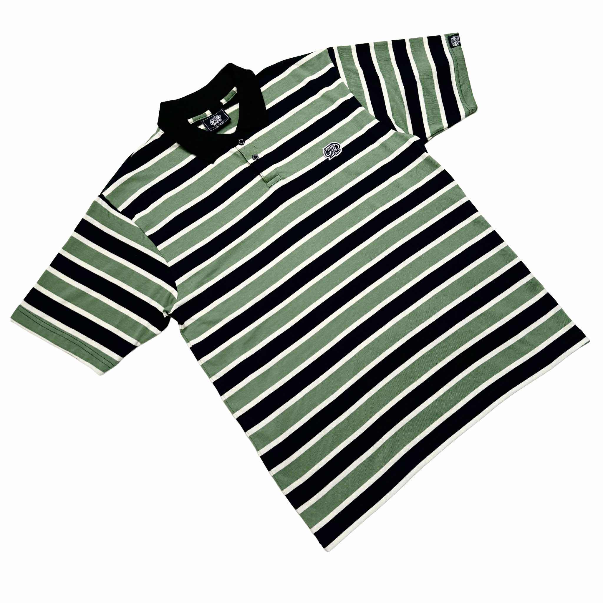 TRI-STRIPES (BLACK/BROWN) POLO SHIRT