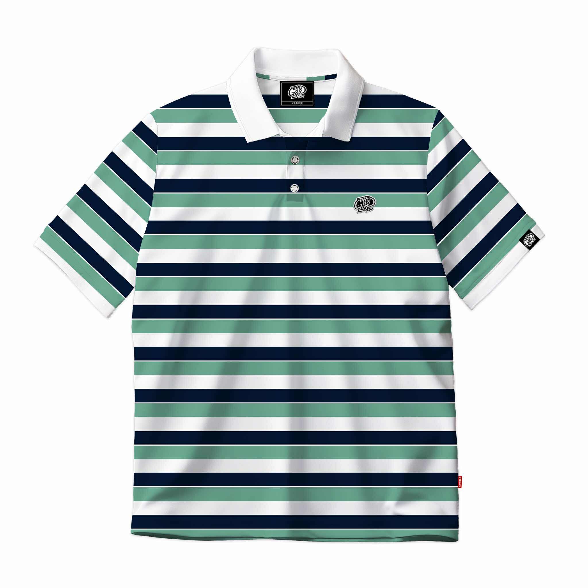 TRI-STRIPES (MINT/NAVY) POLO SHIRT