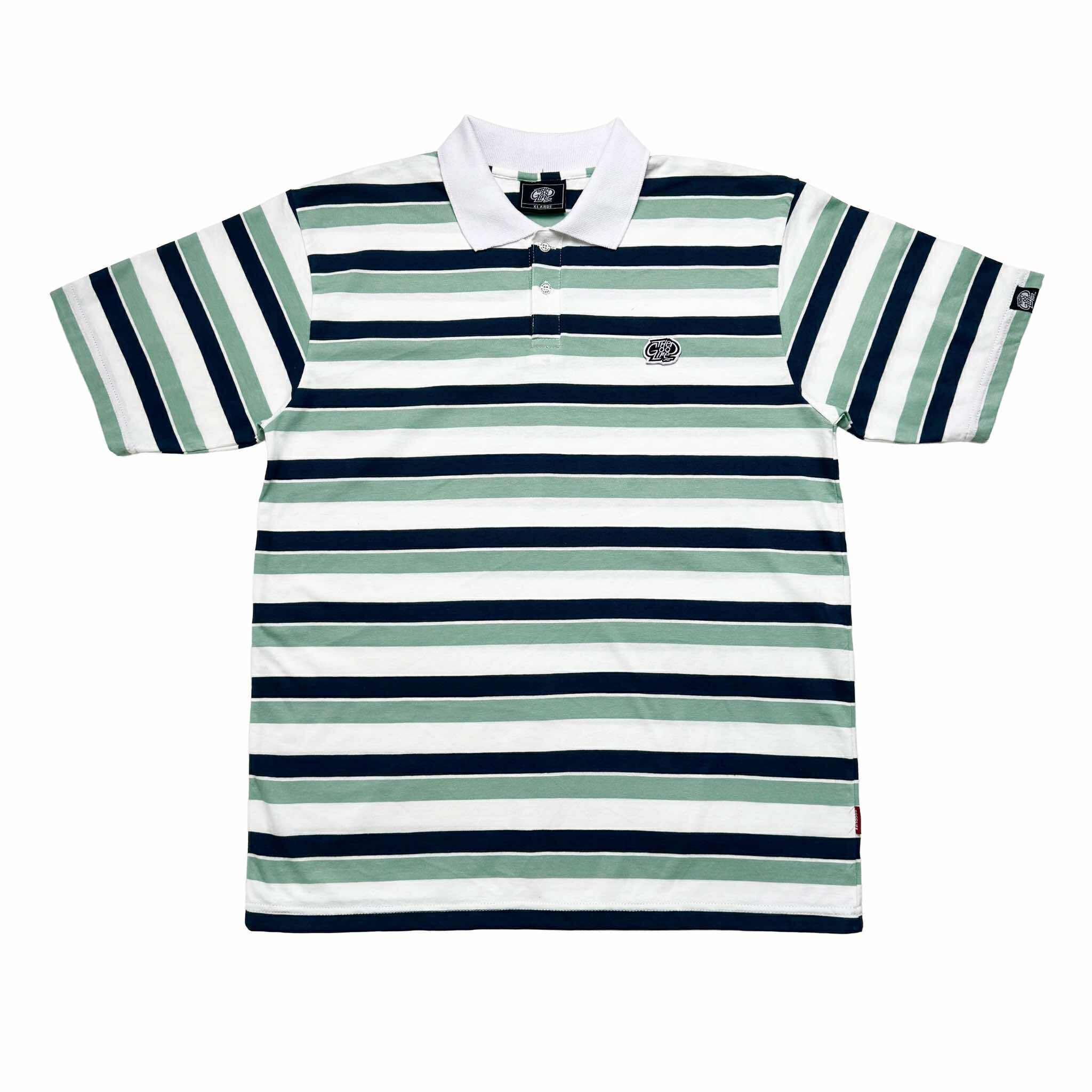 TRI-STRIPES (MINT/NAVY) POLO SHIRT