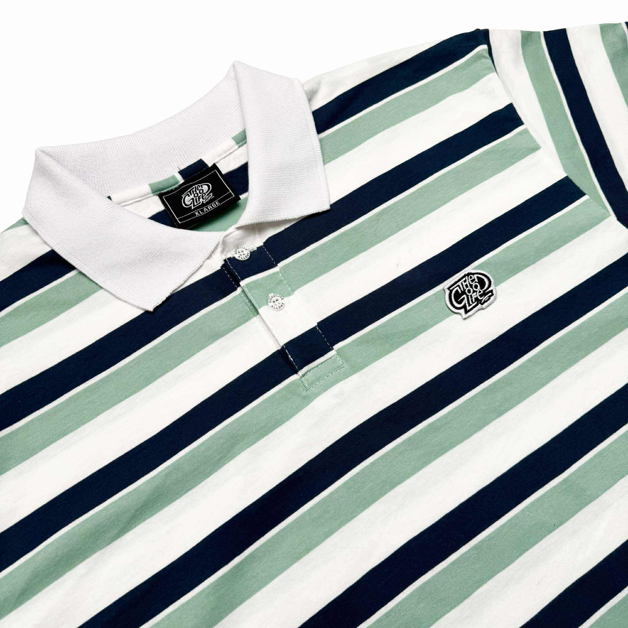 TRI-STRIPES (MINT/NAVY) POLO SHIRT