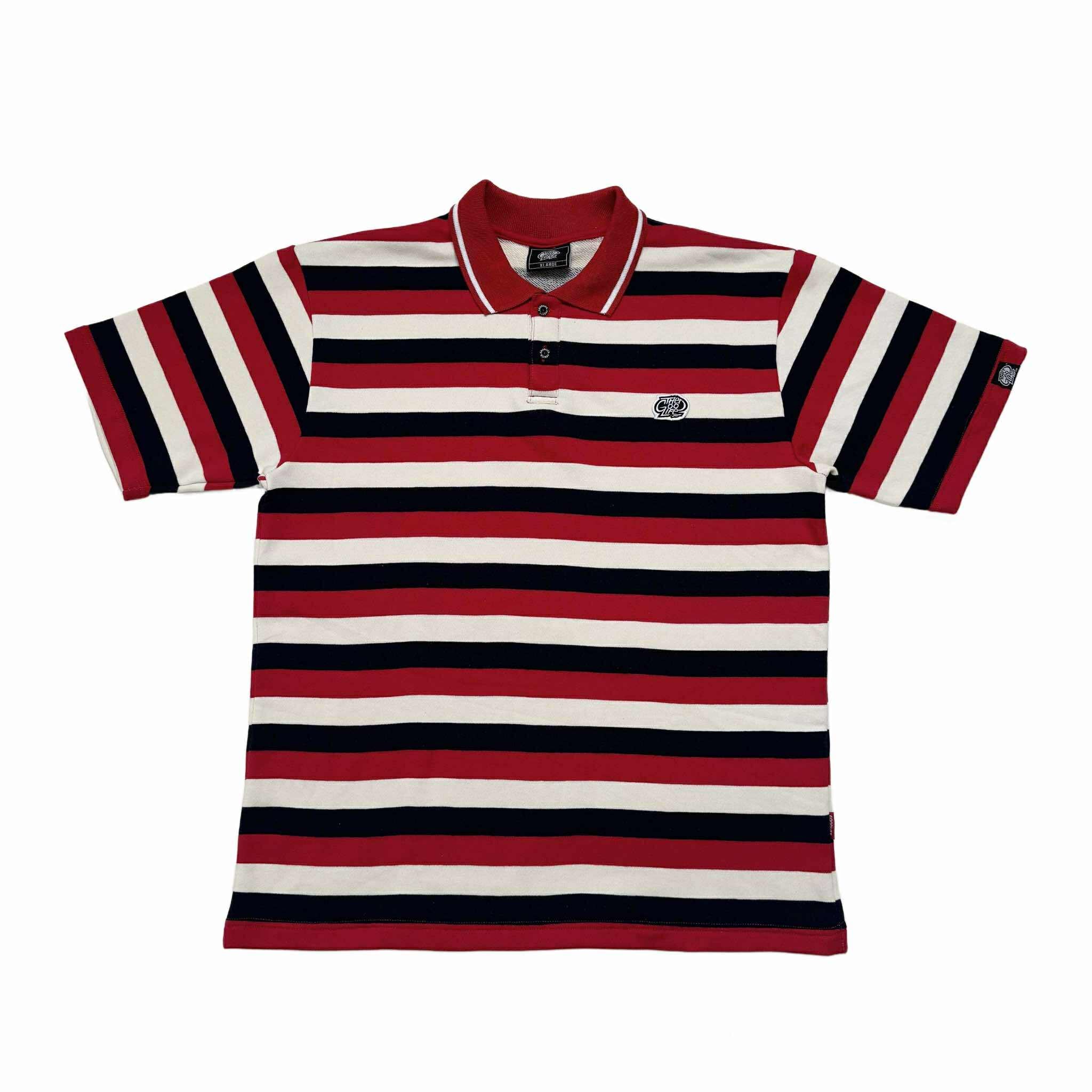 TRI-STRIPES (BLACK/RED) POLO SHIRT