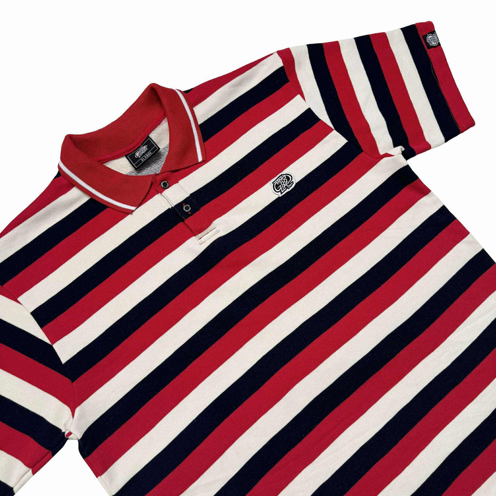 TRI-STRIPES (BLACK/RED) POLO SHIRT