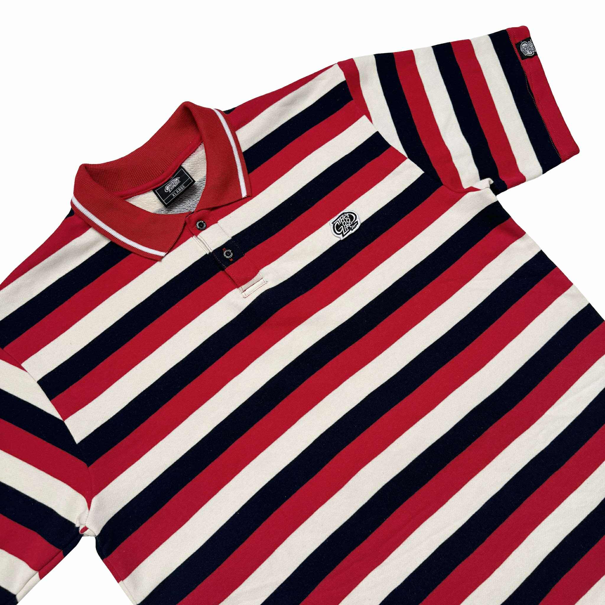 TRI-STRIPES (BLACK/RED) POLO SHIRT