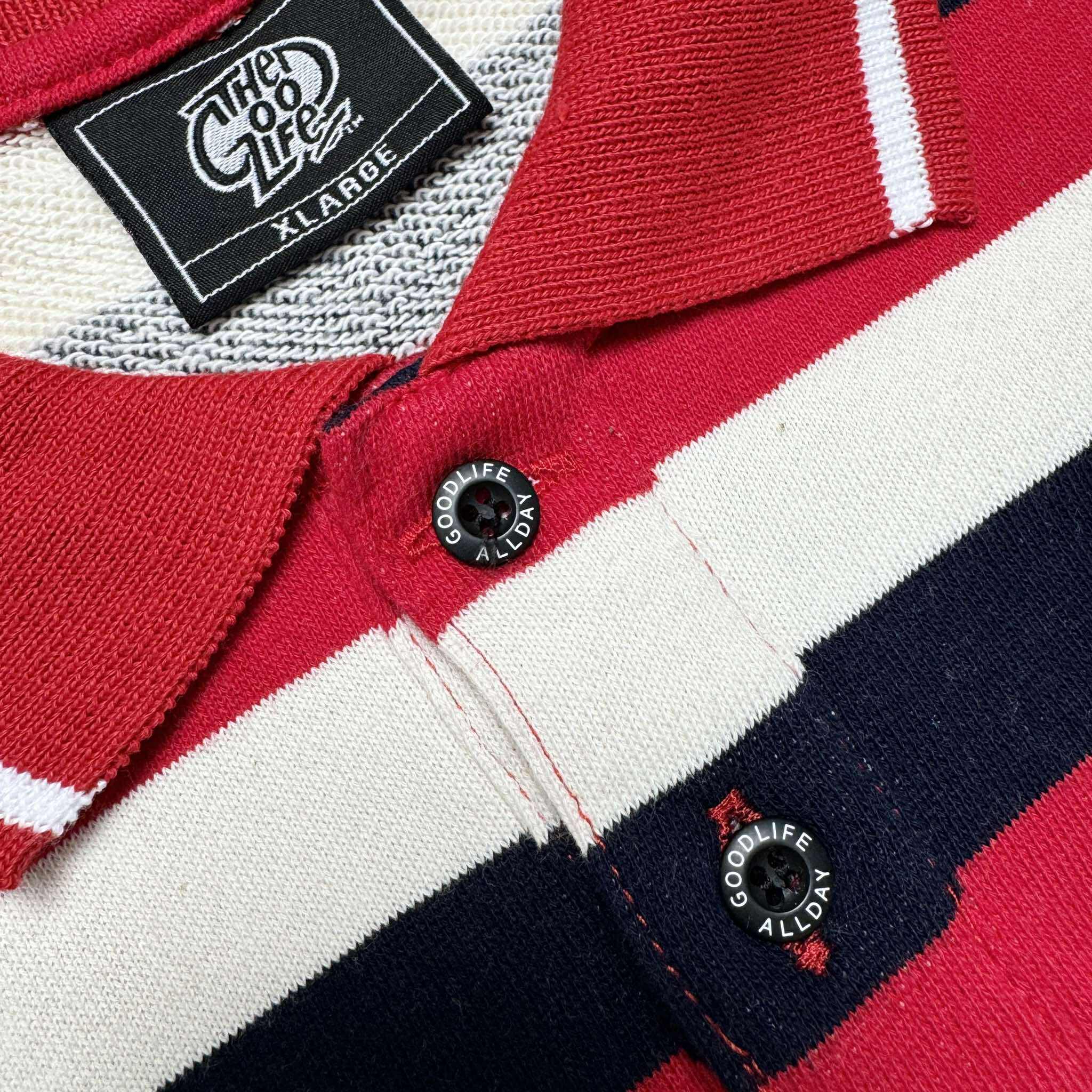TRI-STRIPES (BLACK/RED) POLO SHIRT