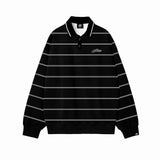 TWIN STRAND (BLACK) POLO CREWNECK