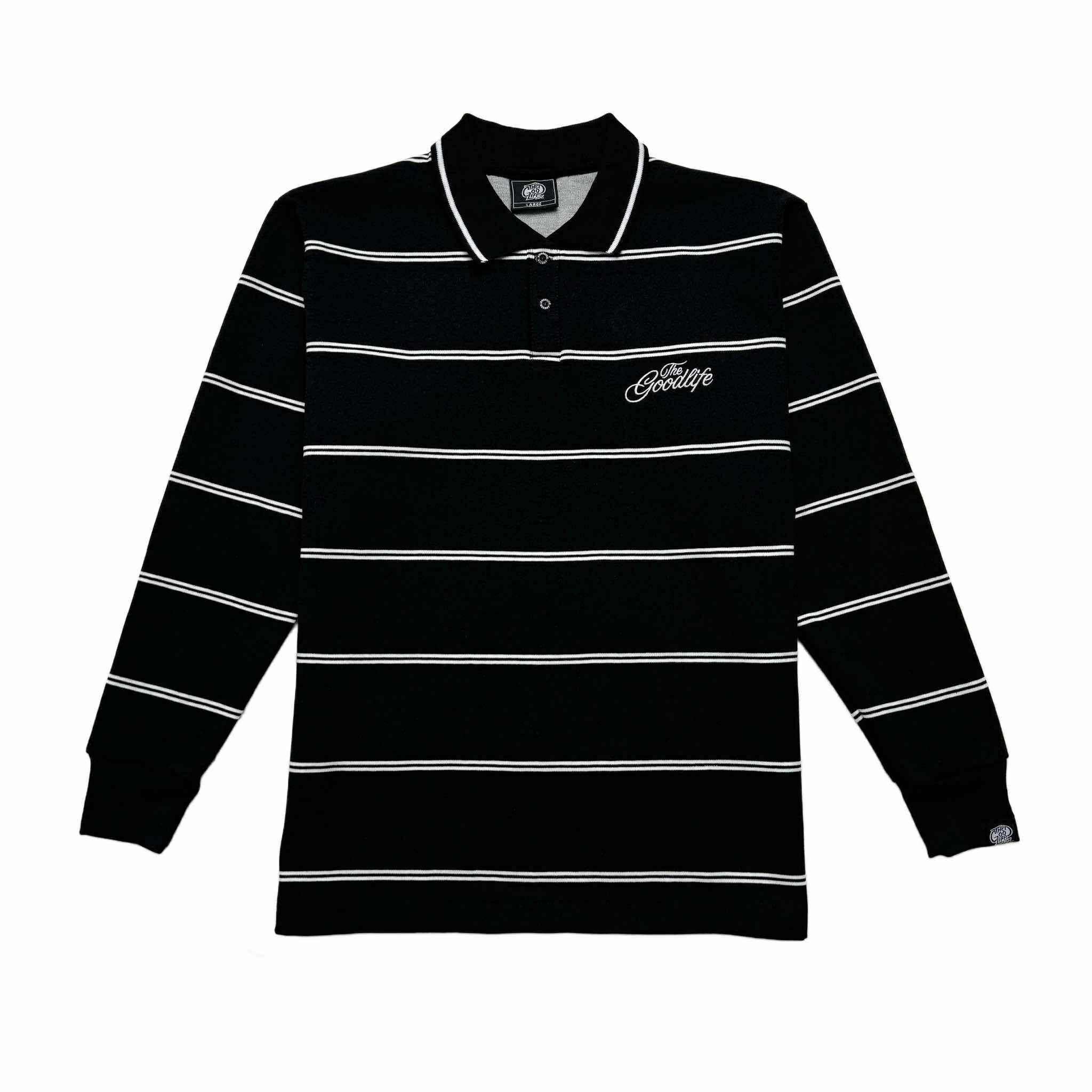 TWIN STRAND (BLACK) POLO CREWNECK
