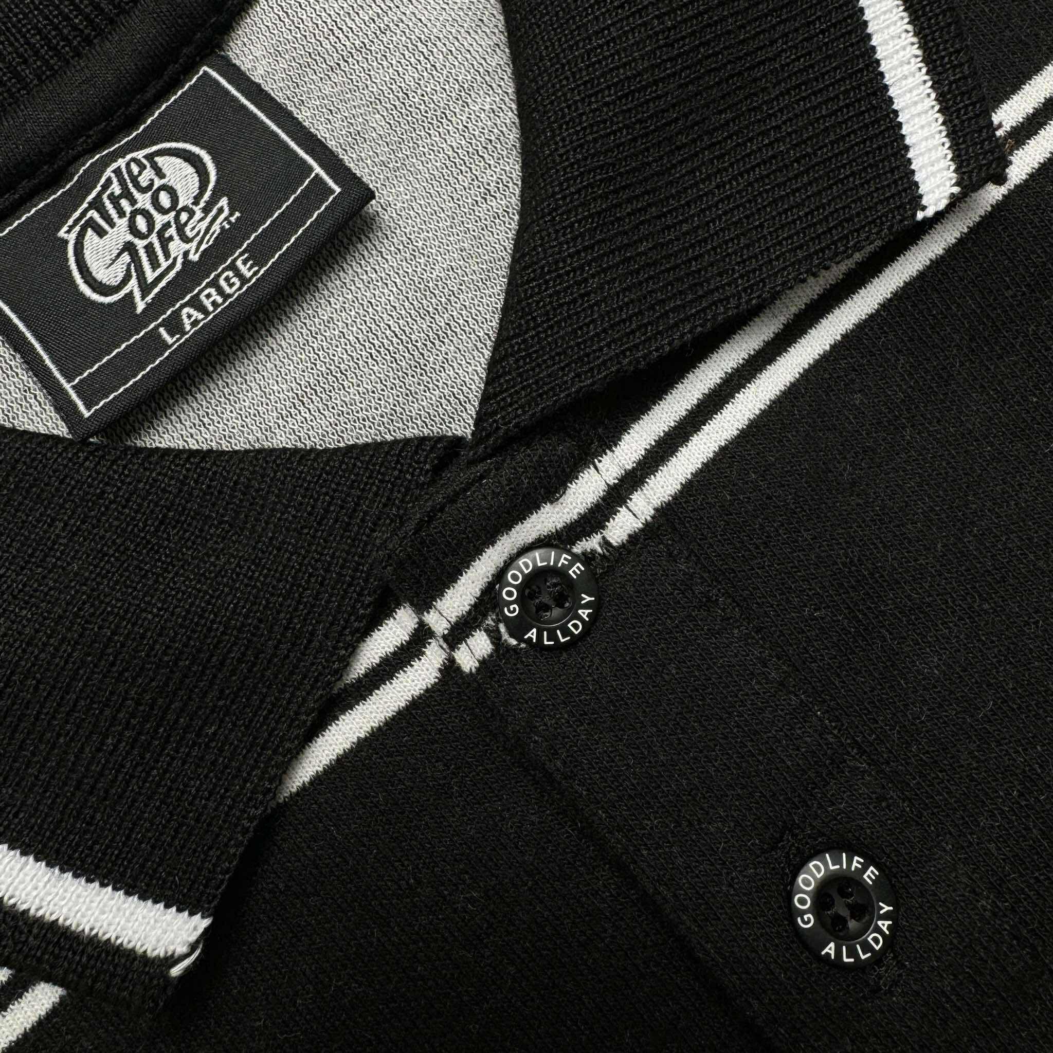 TWIN STRAND (BLACK) POLO CREWNECK