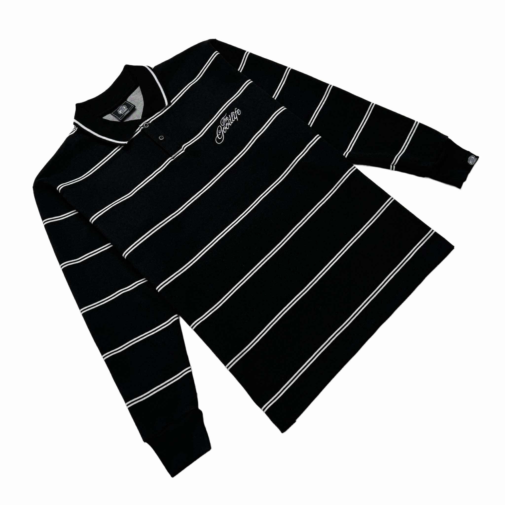 TWIN STRAND (BLACK) POLO CREWNECK