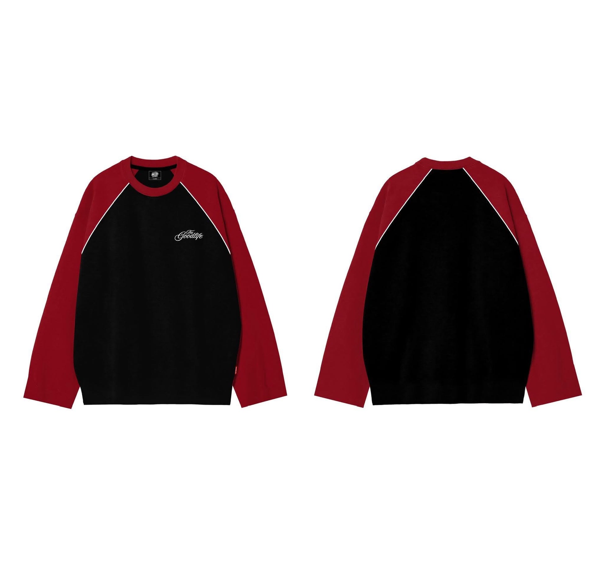 TWINSTRAND (BLACK/RED) RAGLAN LONG SLEEVE