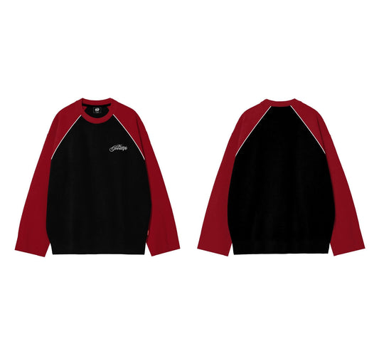 TWINSTRAND (BLACK/RED) RAGLAN LONG SLEEVE
