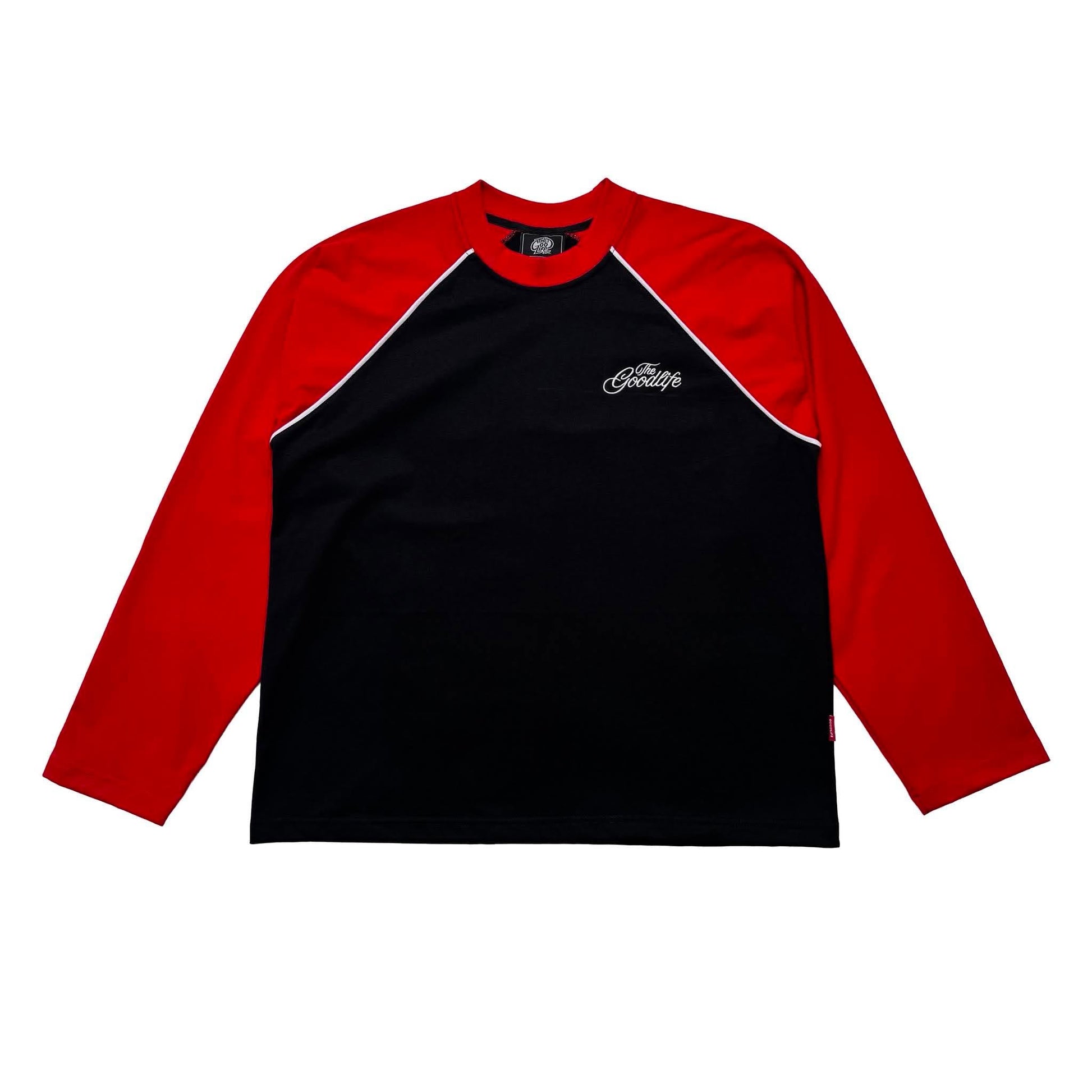 TWINSTRAND (BLACK/RED) RAGLAN LONG SLEEVE