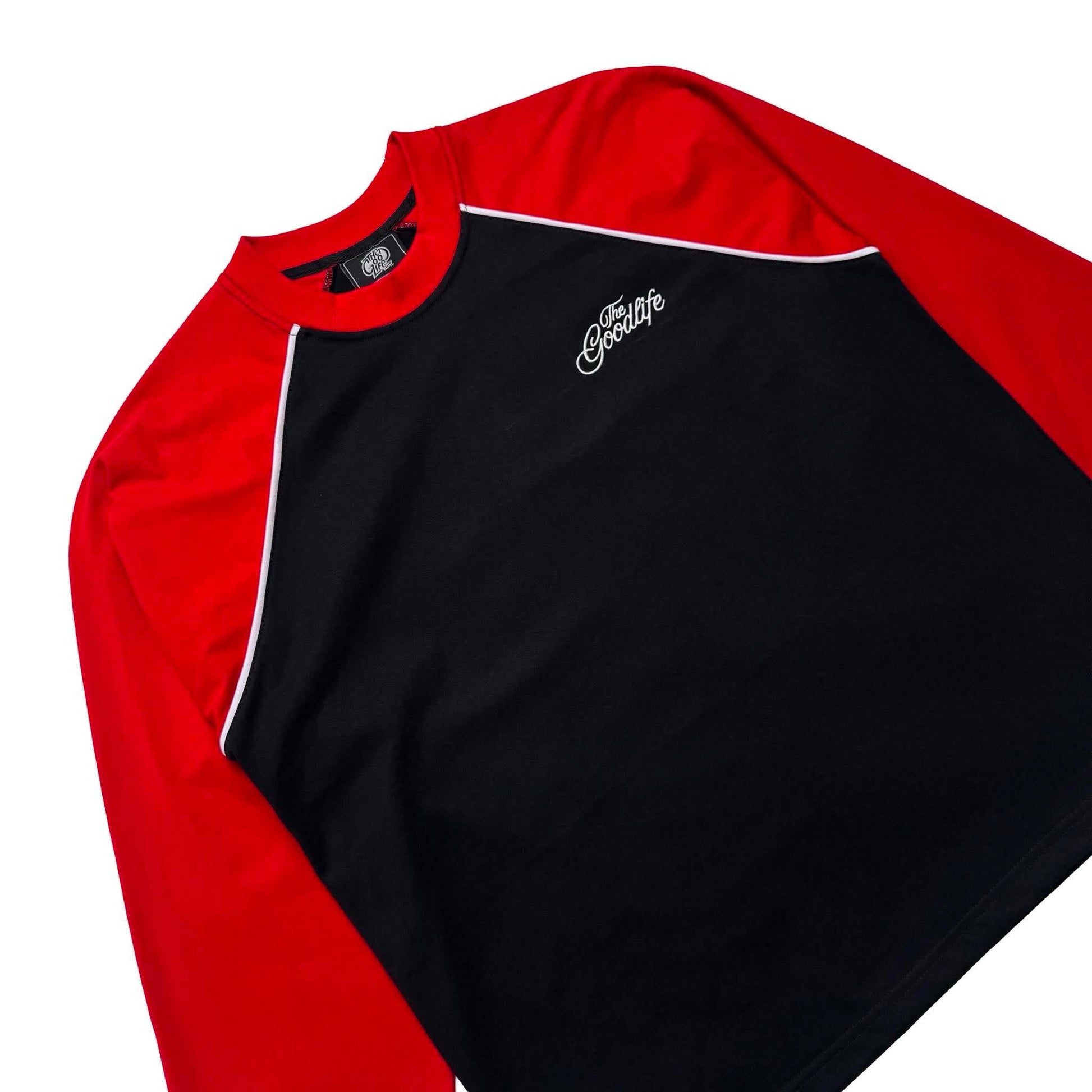 TWINSTRAND (BLACK/RED) RAGLAN LONG SLEEVE