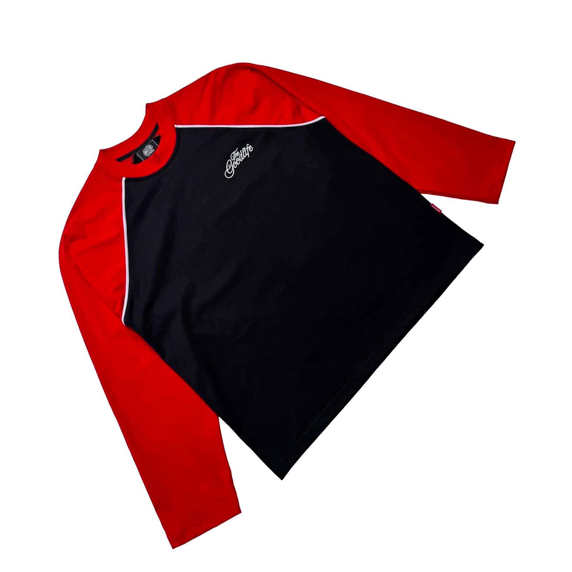 TWINSTRAND (BLACK/RED) RAGLAN LONG SLEEVE
