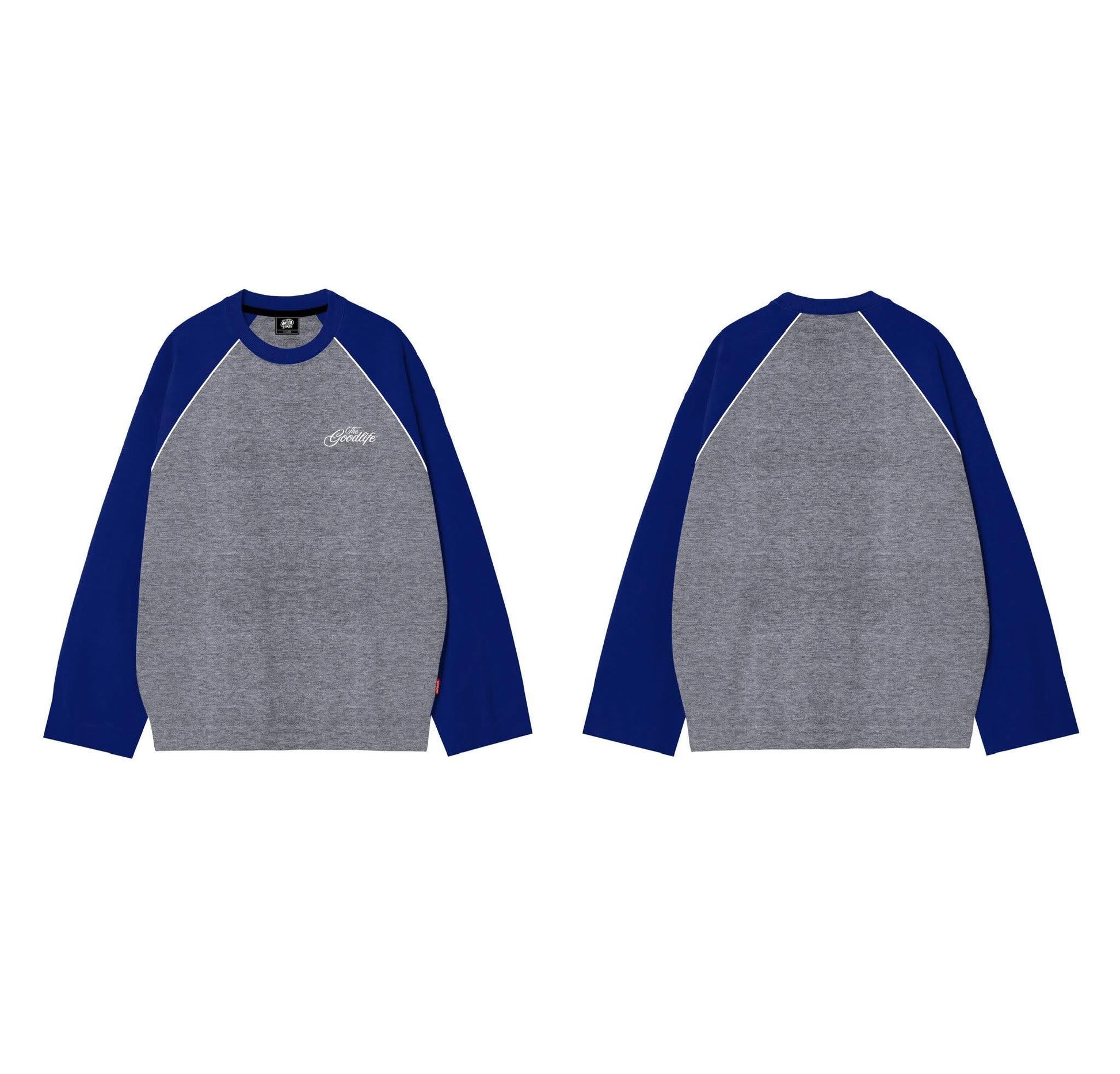 TWINSTRAND (GRAY/BLUE) RAGLAN LONG SLEEVE