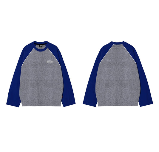 TWINSTRAND (GRAY/BLUE) RAGLAN LONG SLEEVE