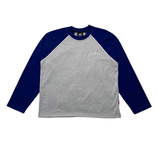 TWINSTRAND (GRAY/BLUE) RAGLAN LONG SLEEVE