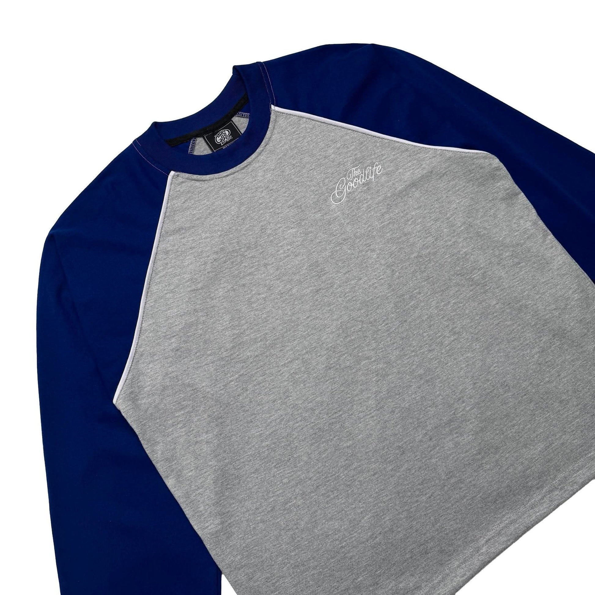 TWINSTRAND (GRAY/BLUE) RAGLAN LONG SLEEVE