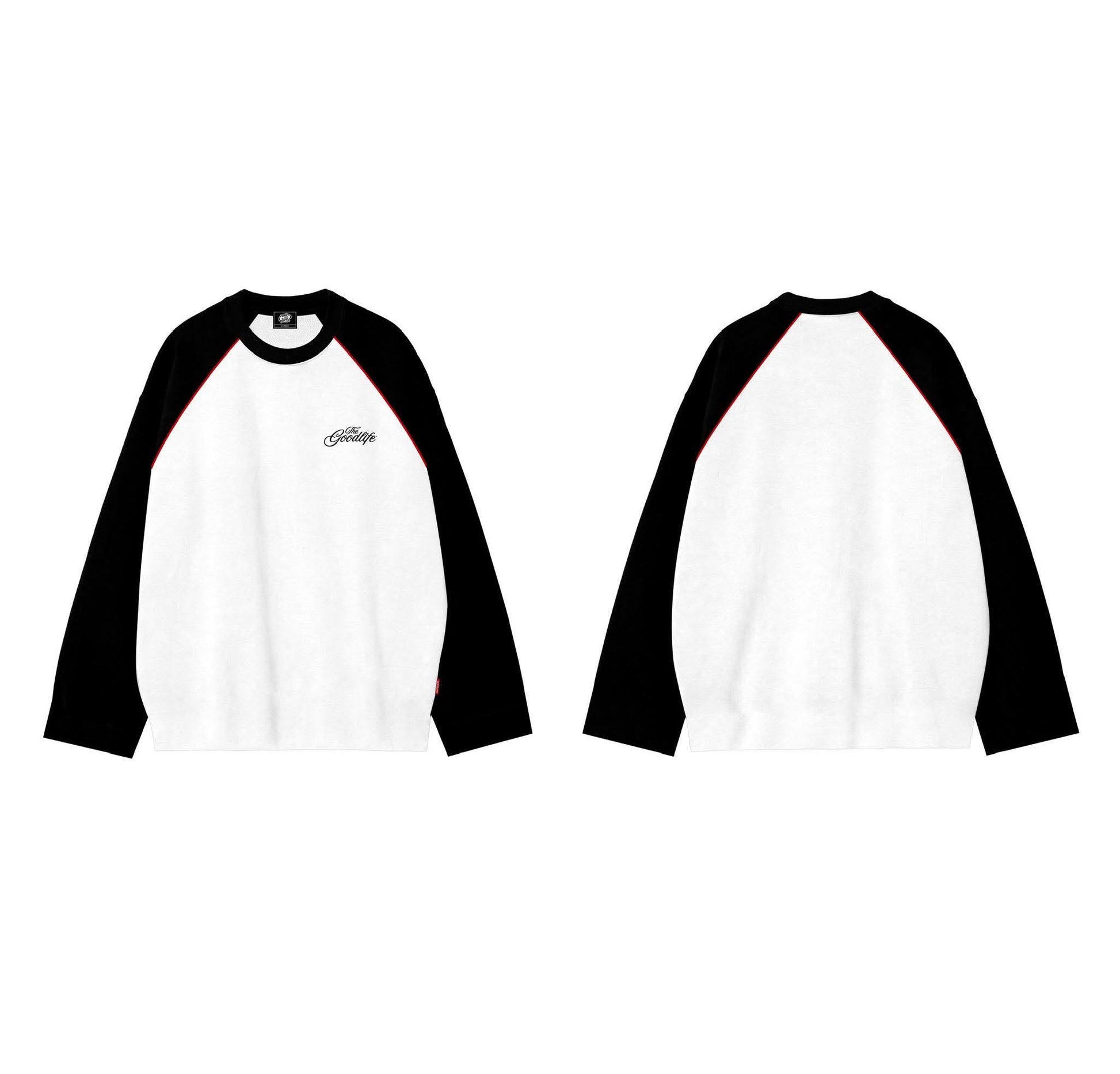 TWINSTRAND (WHITE/BLACK) RAGLAN LONG SLEEVE