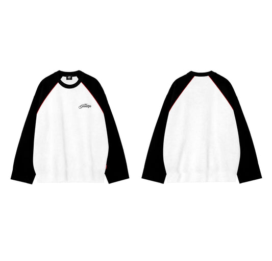 TWINSTRAND (WHITE/BLACK) RAGLAN LONG SLEEVE