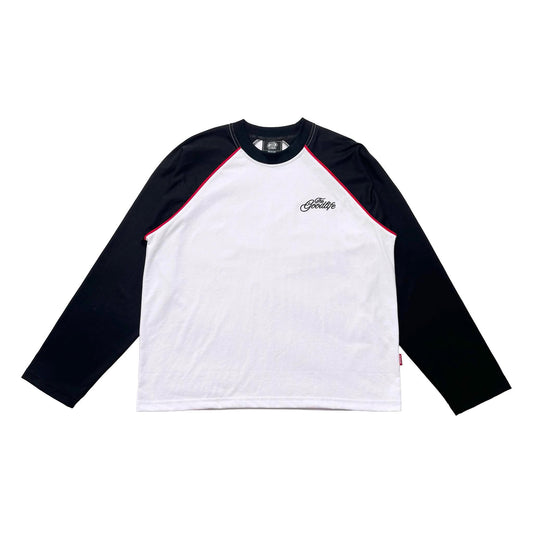 TWINSTRAND (WHITE/BLACK) RAGLAN LONG SLEEVE