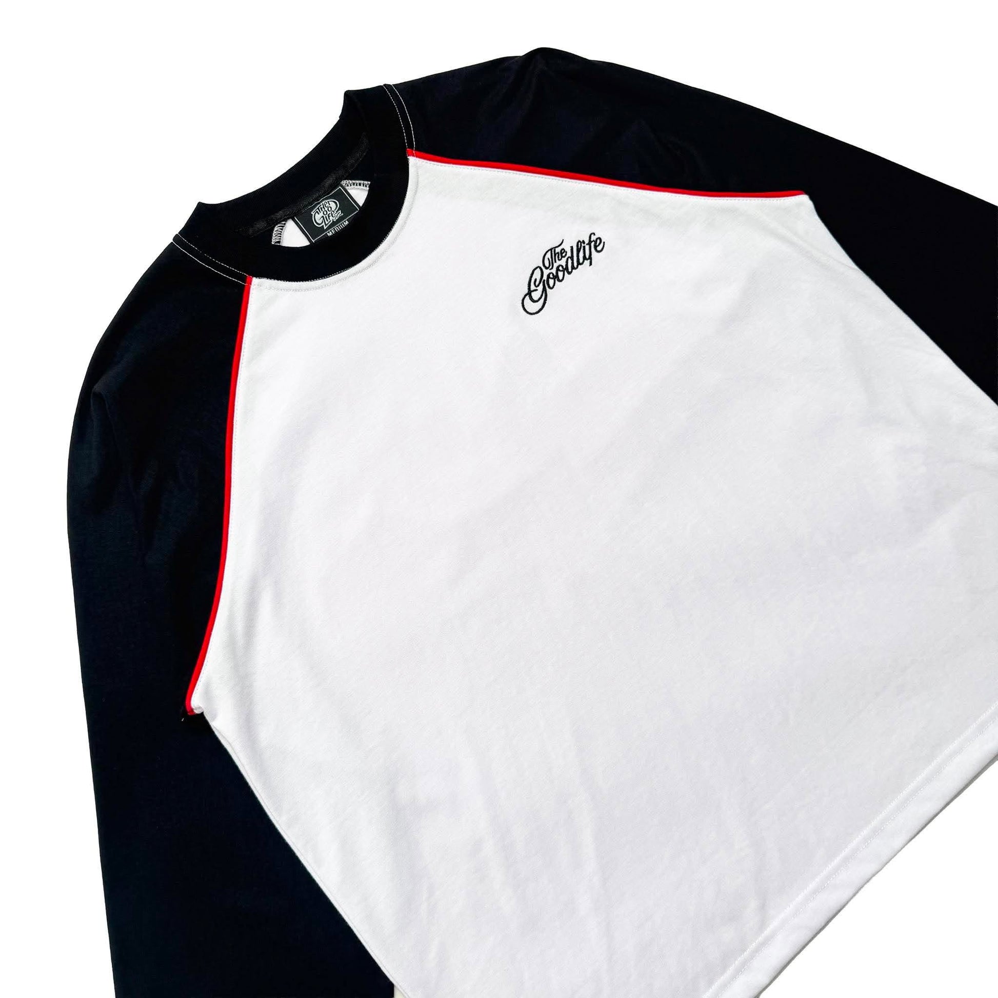 TWINSTRAND (WHITE/BLACK) RAGLAN LONG SLEEVE