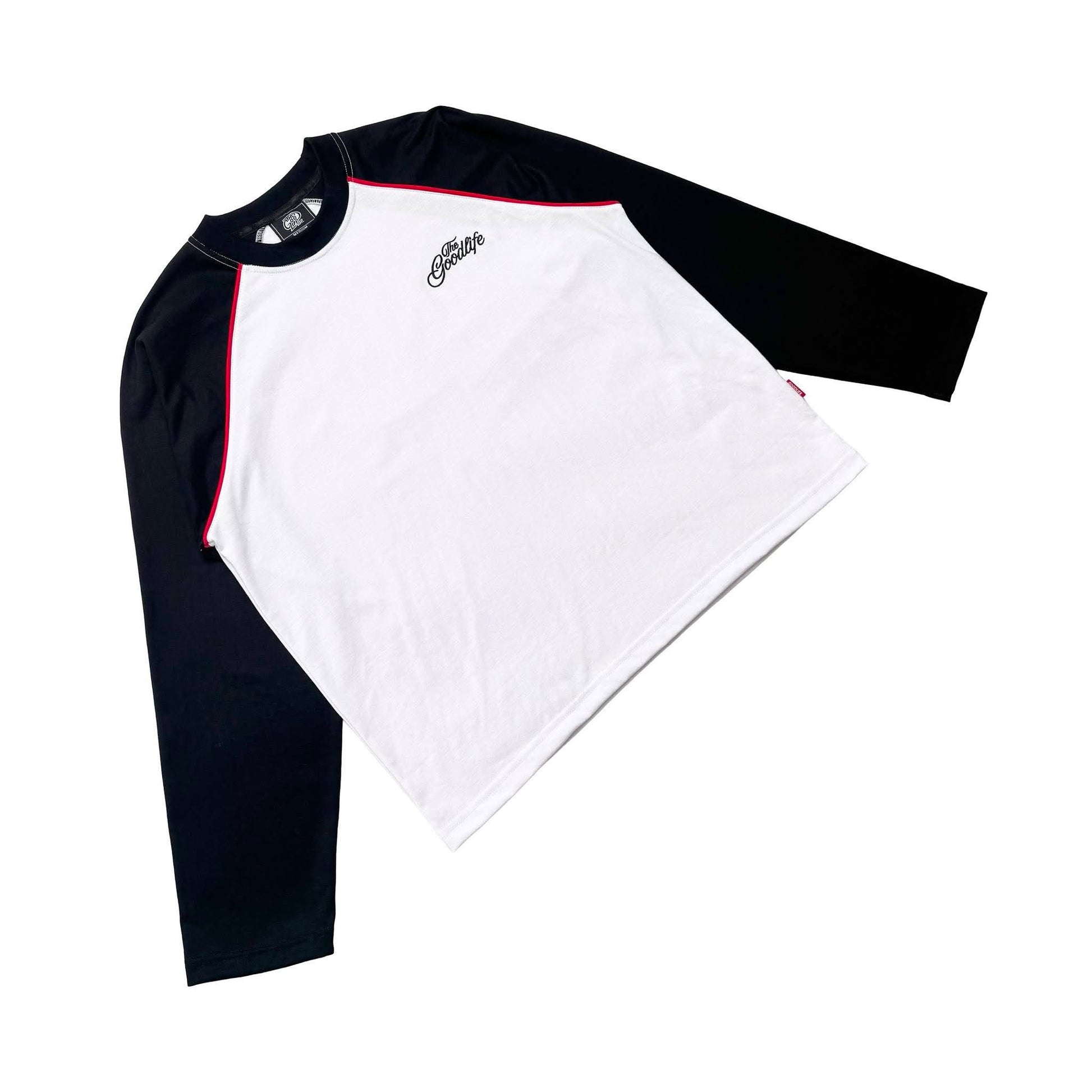 TWINSTRAND (WHITE/BLACK) RAGLAN LONG SLEEVE
