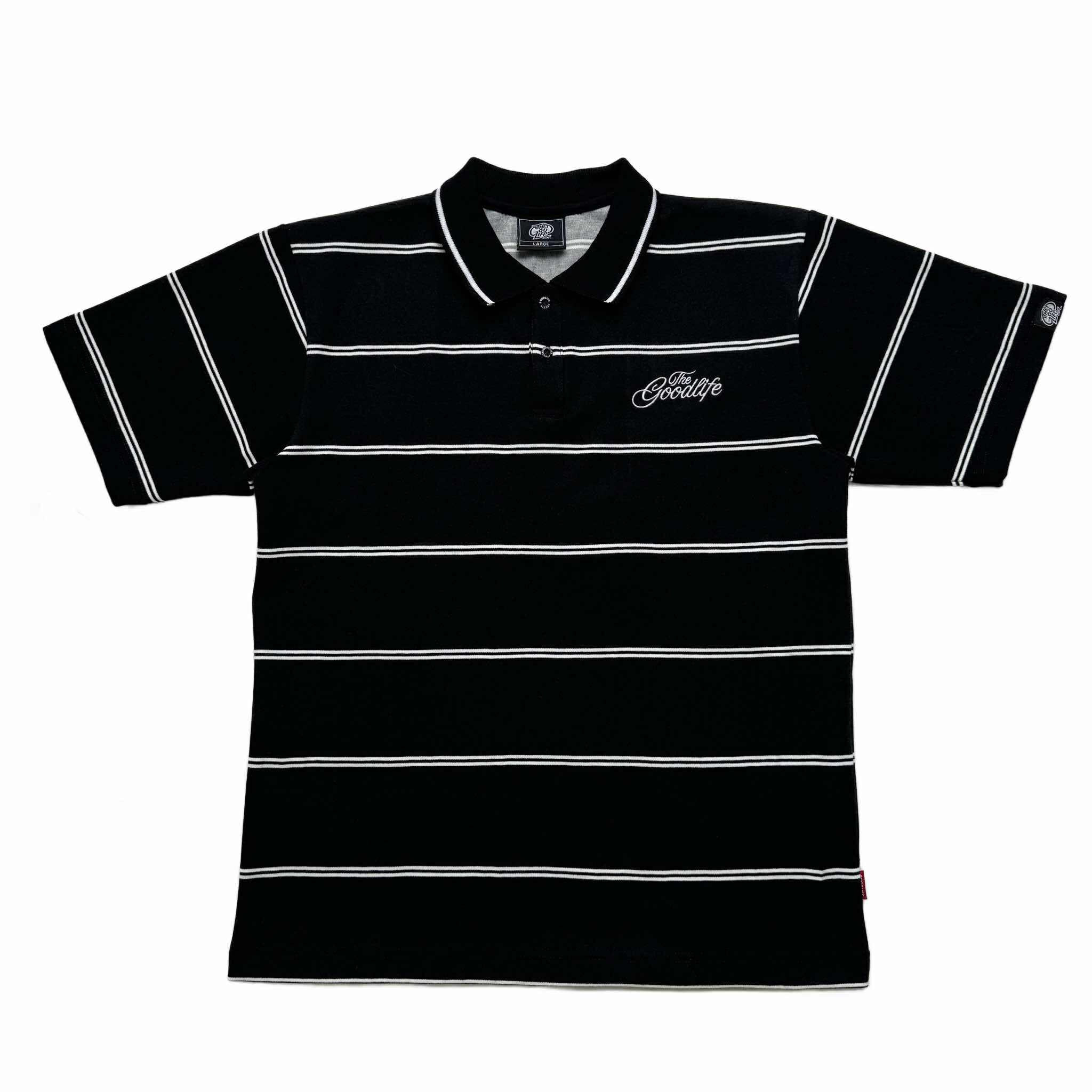 TWIN STRAND (BLACK) POLO SHIRT