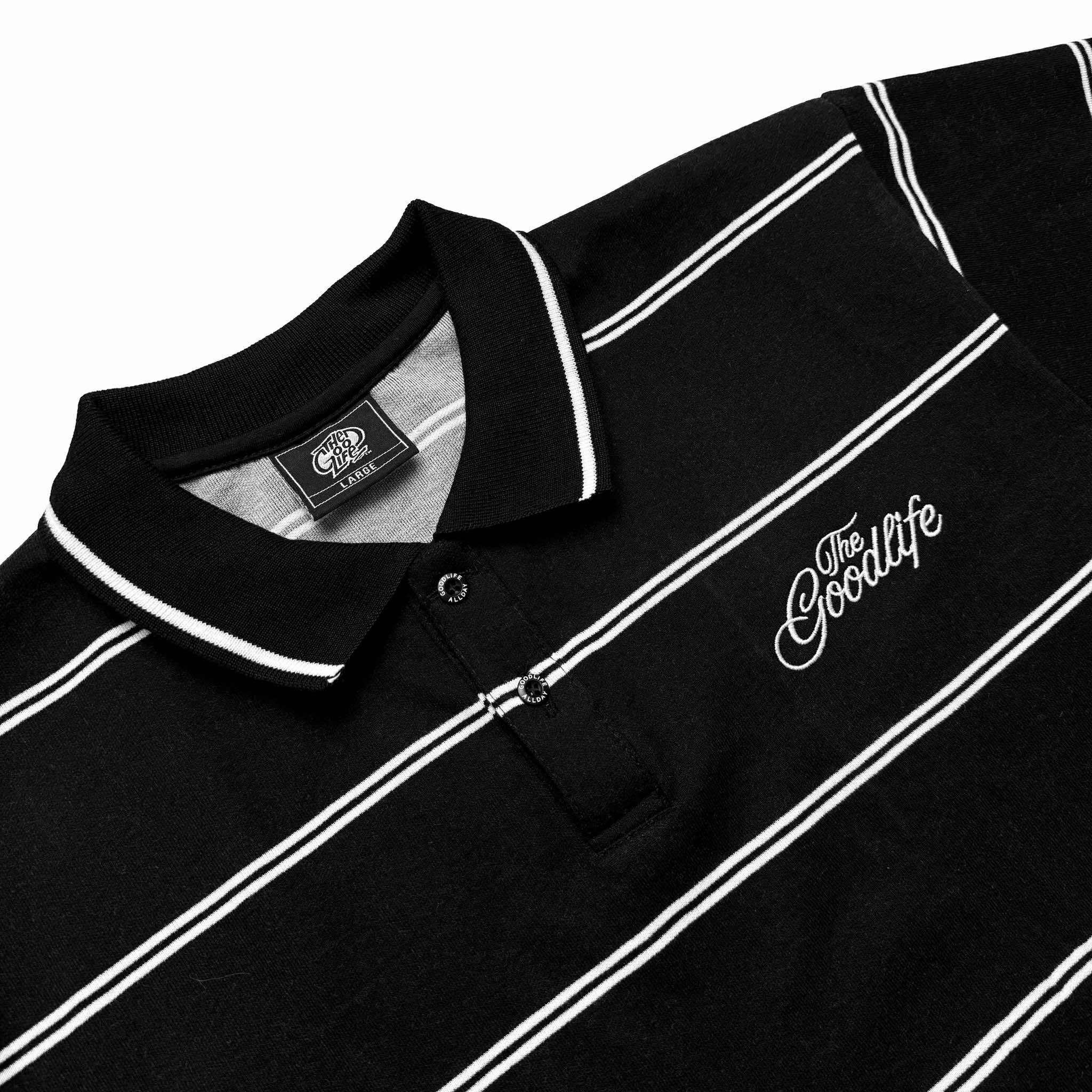 TWIN STRAND (BLACK) POLO SHIRT