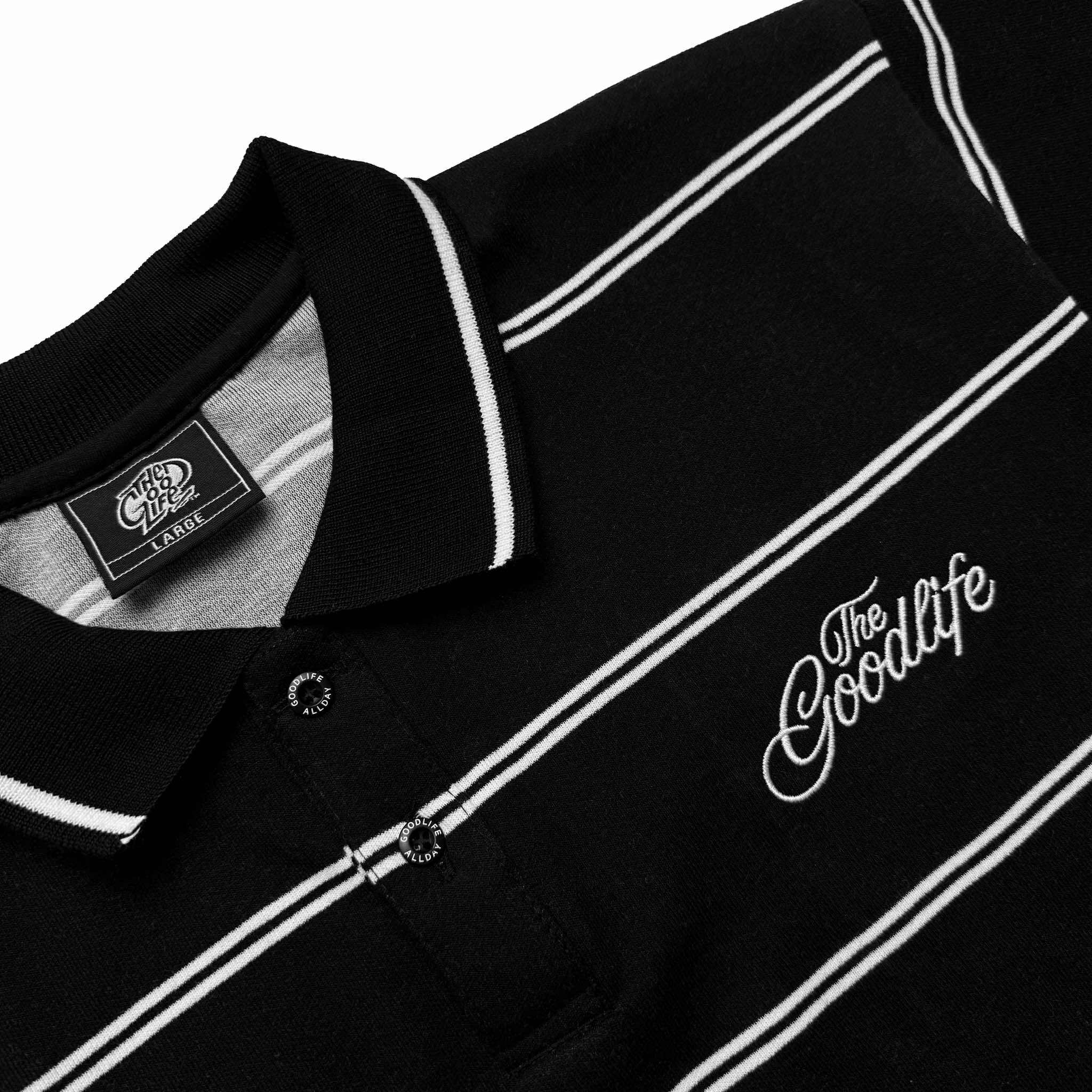 TWIN STRAND (BLACK) POLO SHIRT
