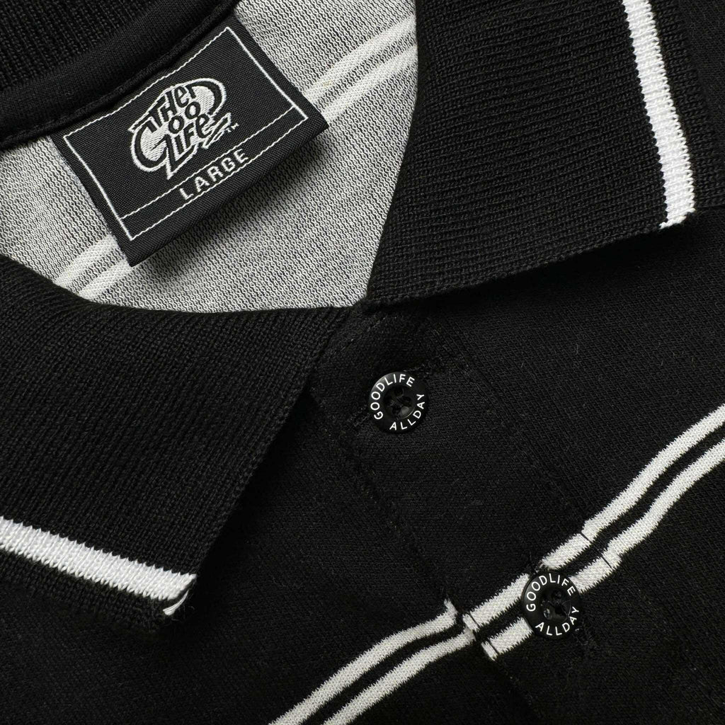 TWIN STRAND (BLACK) POLO SHIRT