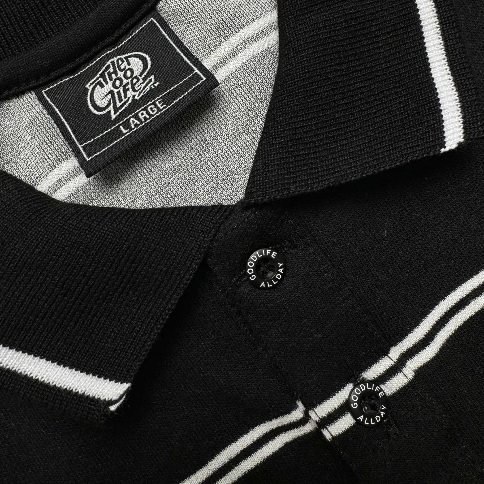 TWIN STRAND (BLACK) POLO SHIRT