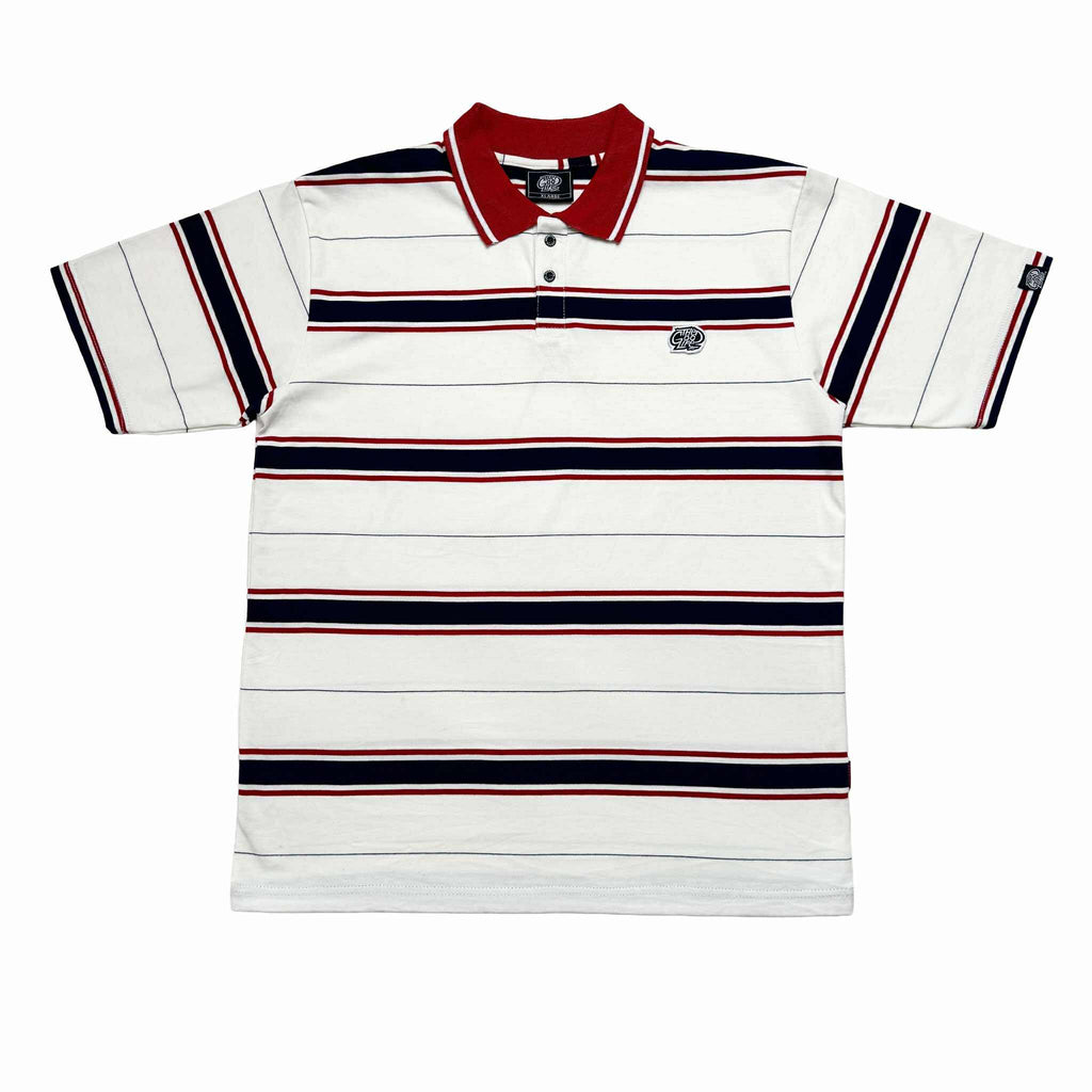 TWIN STRAND (RED/NAVY/WHITE) POLO SHIRT
