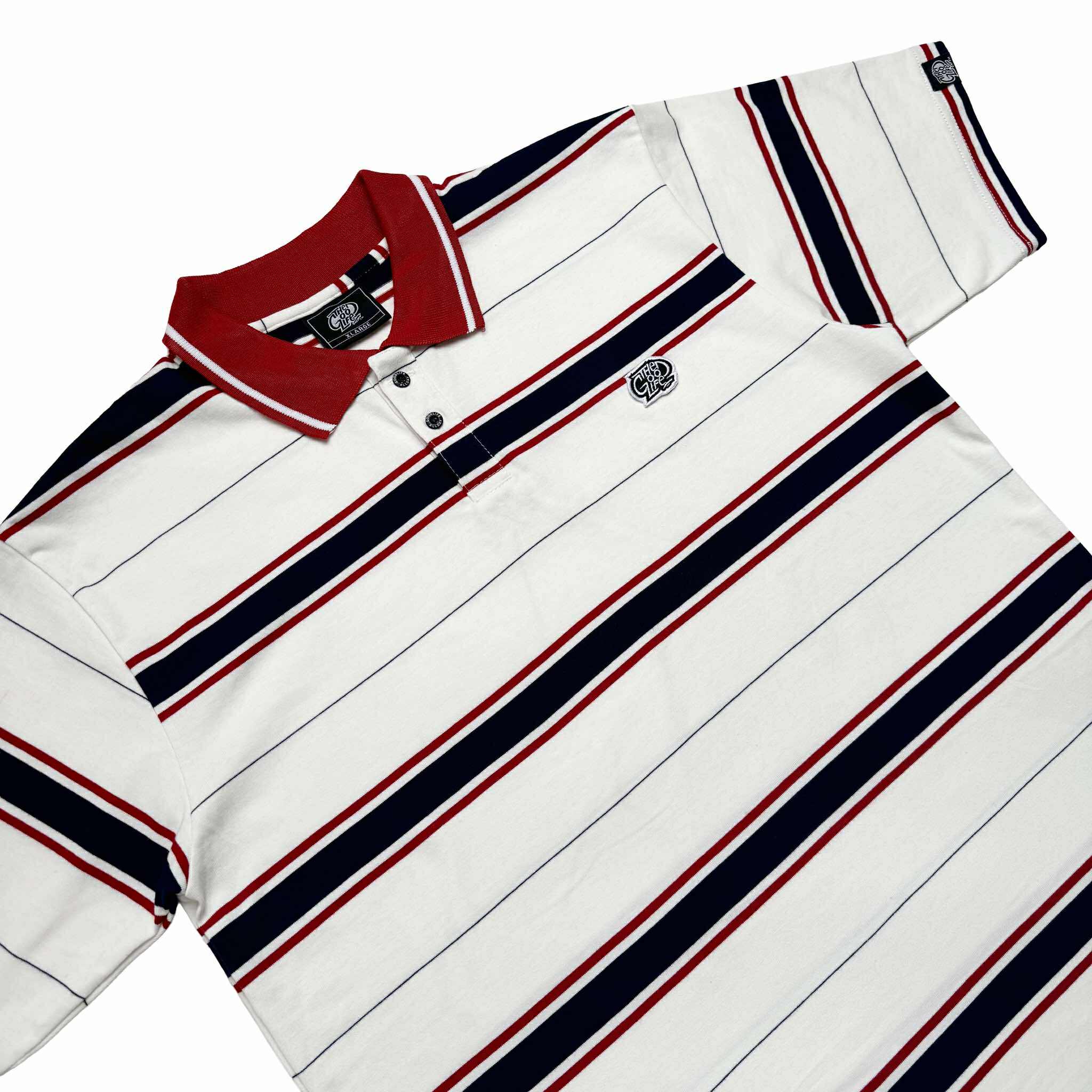 TWIN STRAND (RED/NAVY/WHITE) POLO SHIRT