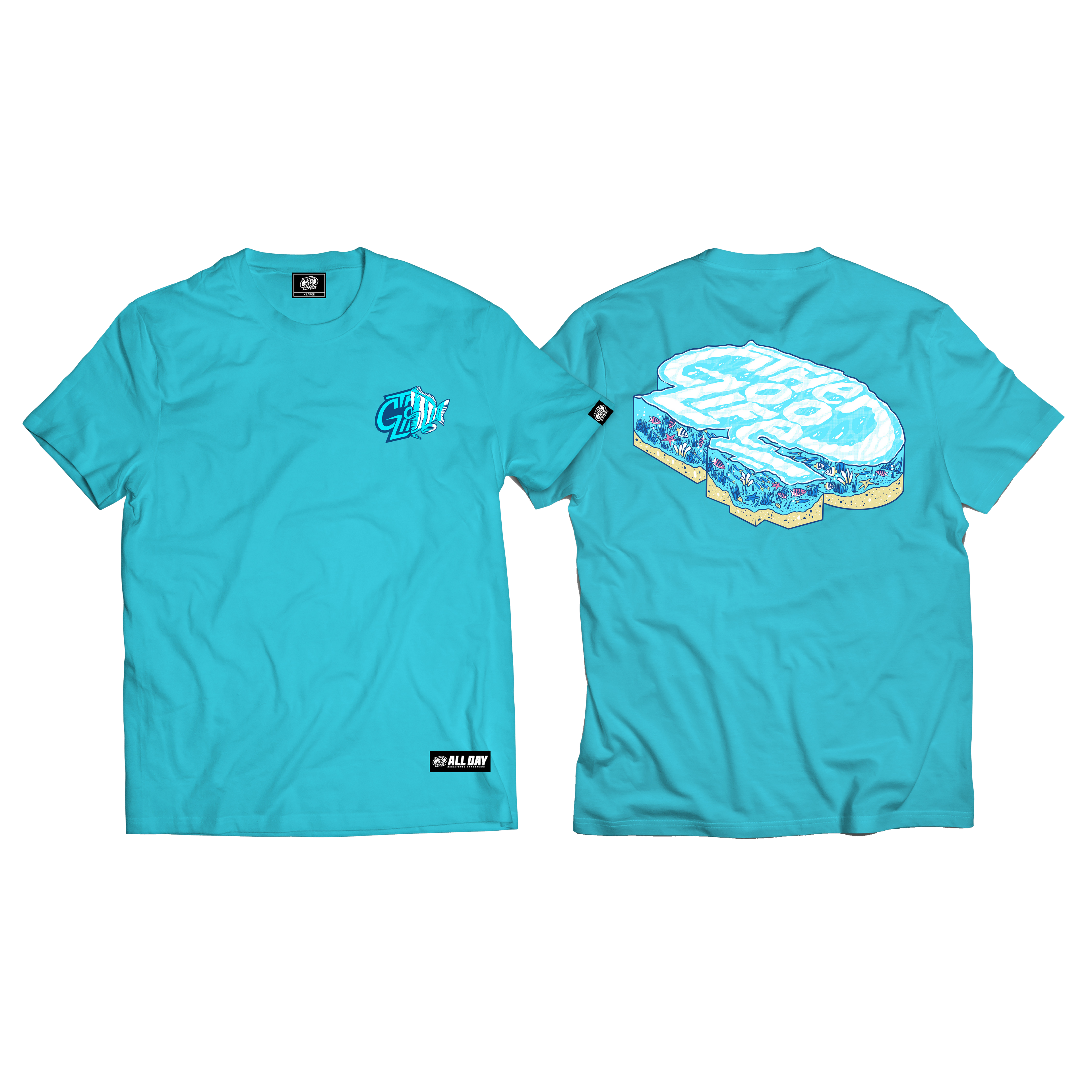 UNDERSEA (LIGHT AQUA) T-SHIRT