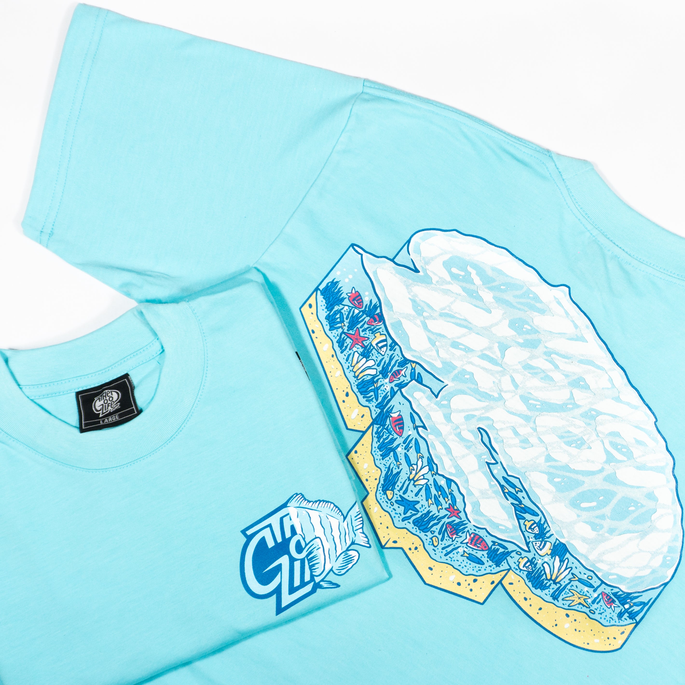 UNDERSEA (LIGHT AQUA) T-SHIRT