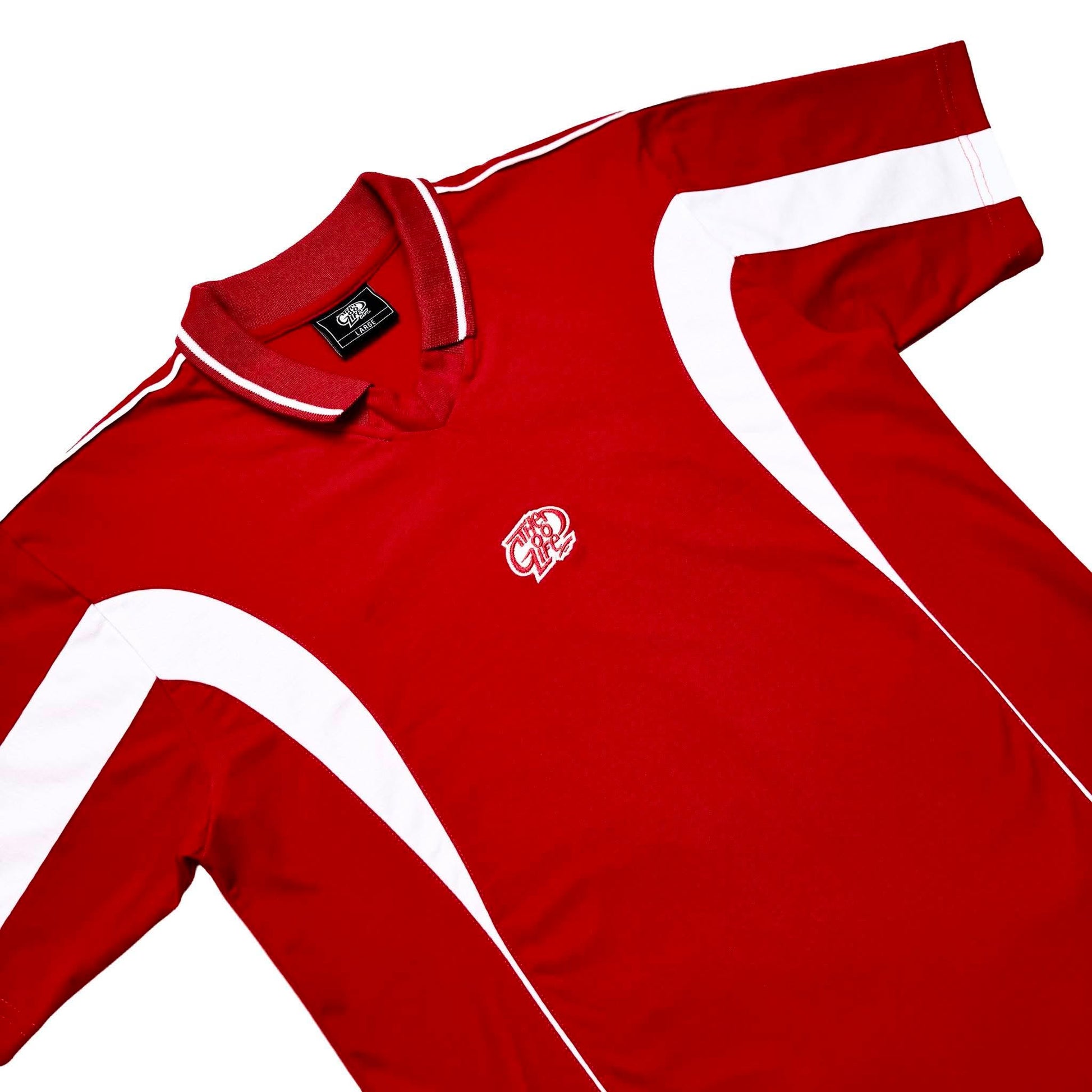 VELOCITY LANE (RED) POLO SHIRT VNECK