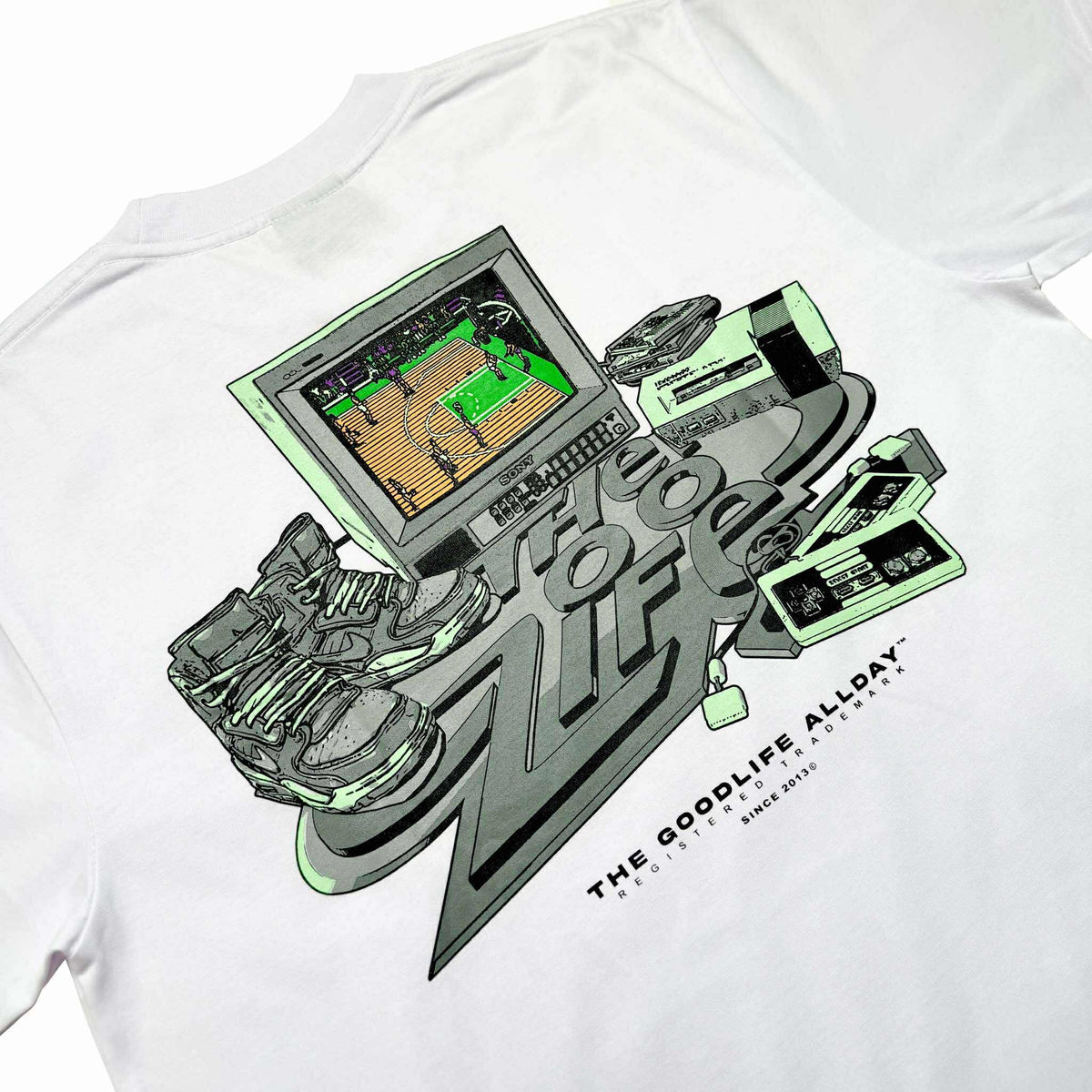 VINTAGE HOOPS (WHITE) T-SHIRT