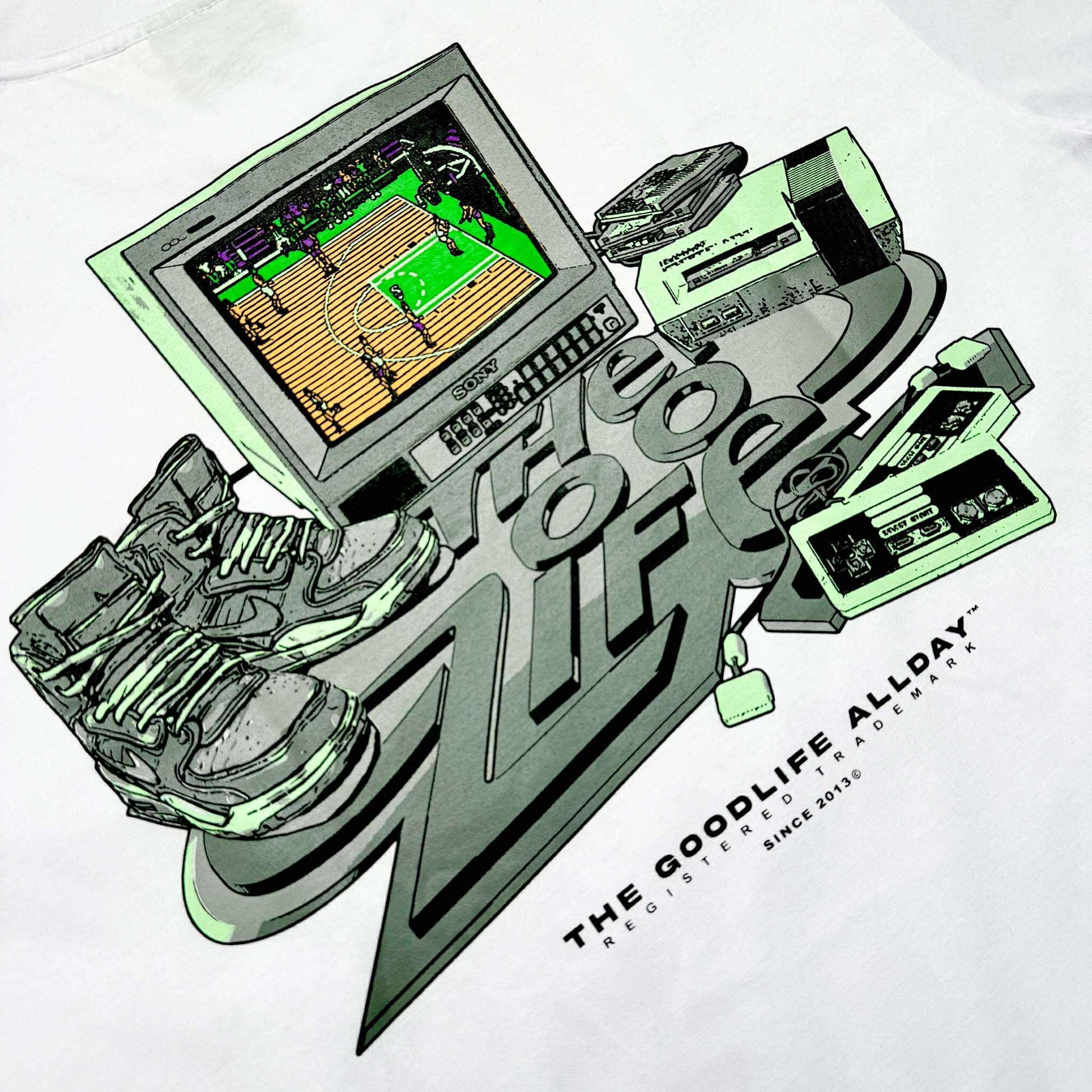 VINTAGE HOOPS (WHITE) T-SHIRT